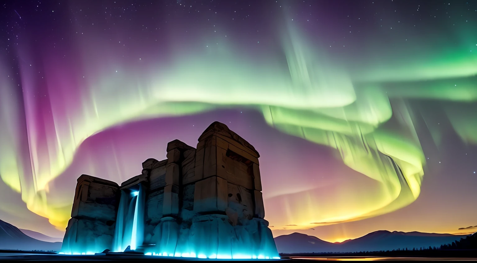ancient civilisation, aurora boreal, contando lendas, imagem perfeita, highes definition, personagens perfeitos.