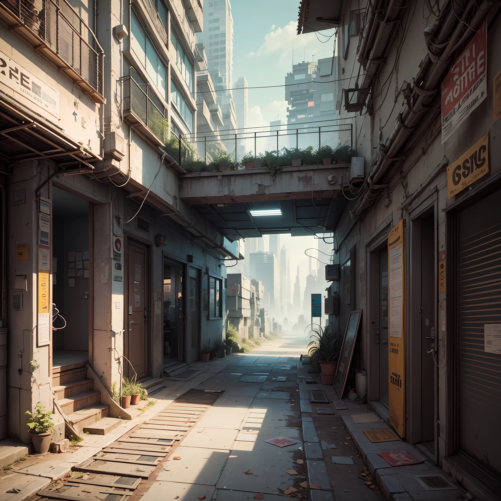 Anti-cyberpunk style architecture --auto --s2