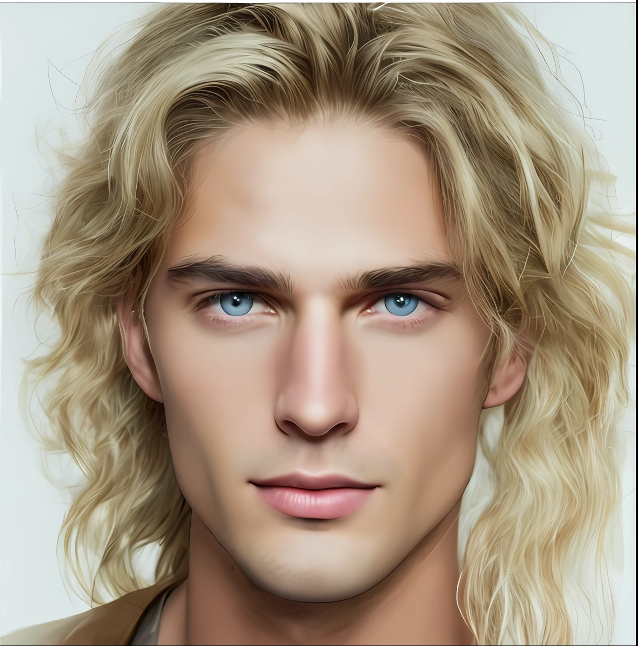 homem de cabelos loiros com olhos azuis e uma camisa branca, Beautiful androgynous prince, olhos azuis e cabelos loiros, Semelhante a Legolas, XQC, cabelos loiros olhos azuis, Ryan McGinley, delicate androgynous prince, Menino loiro com olhos amarelos, cabelos loiros e olhos azuis, portrait of magical blond prince, Pedro Kemp, pale skin curly blond hair