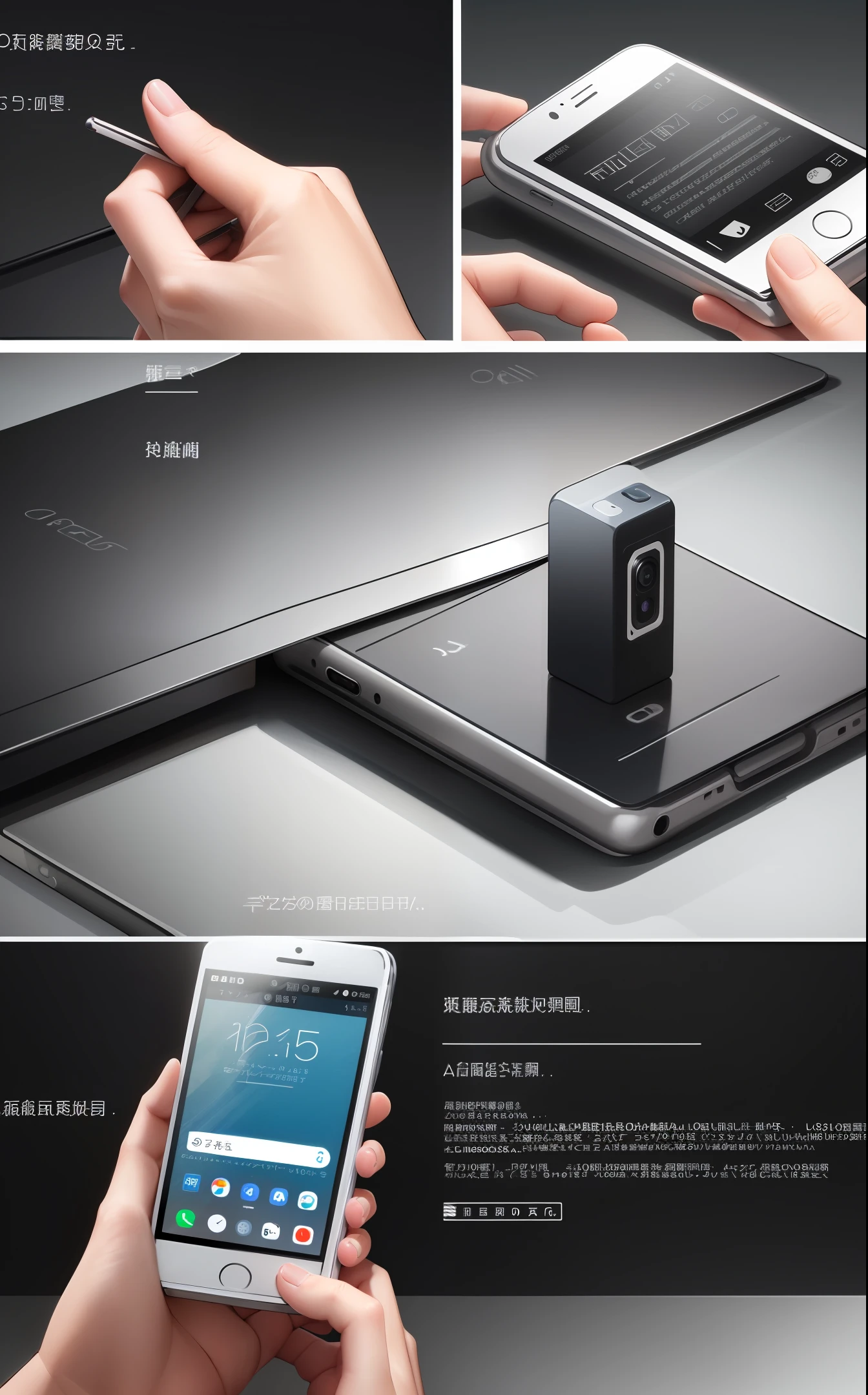 A detailed、Smooth shadows、neonlight、((isometry))Mobile phone flashing technology,Don't show up characters,