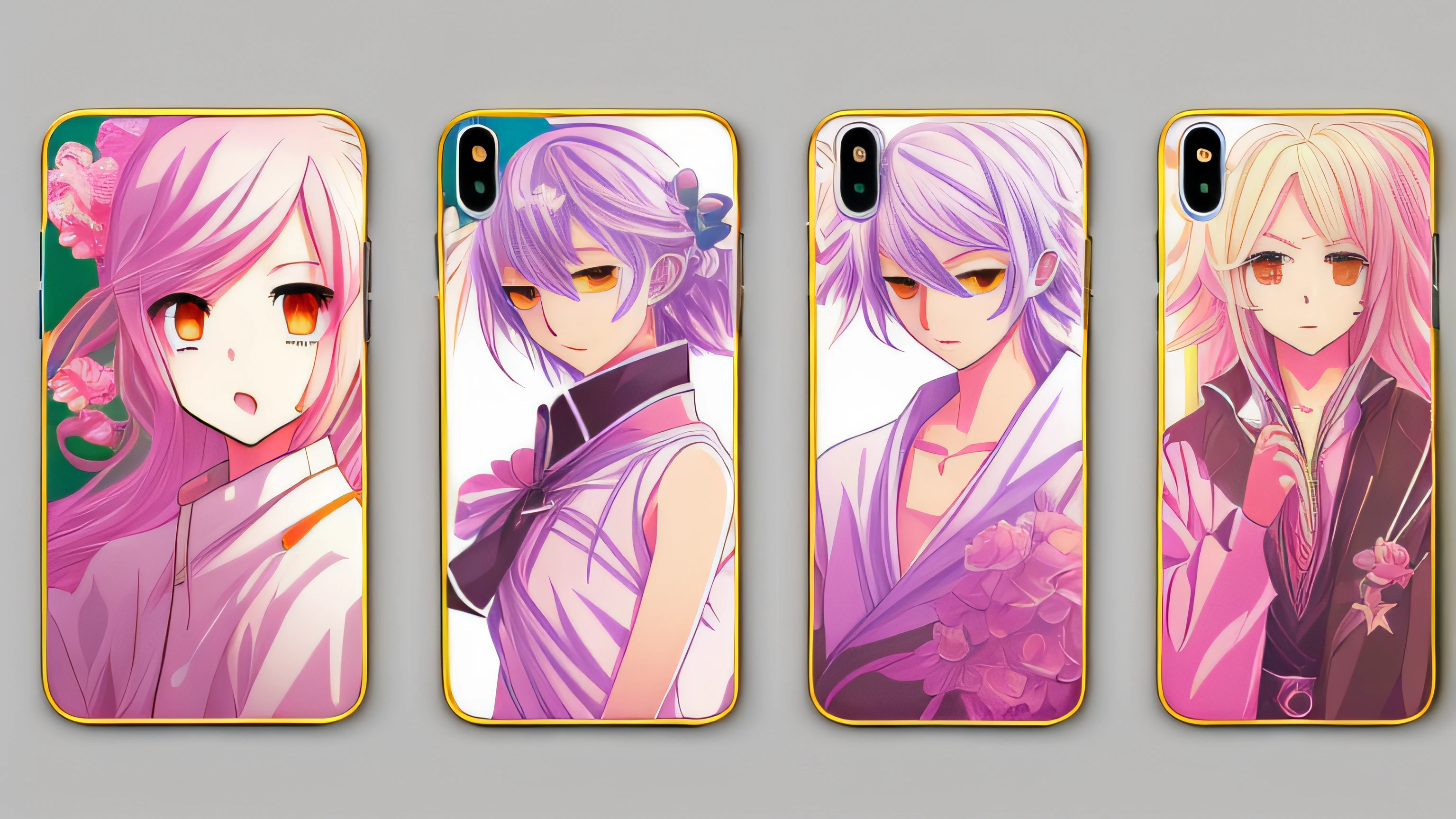 Phone case, Beautiful anime style, 16k