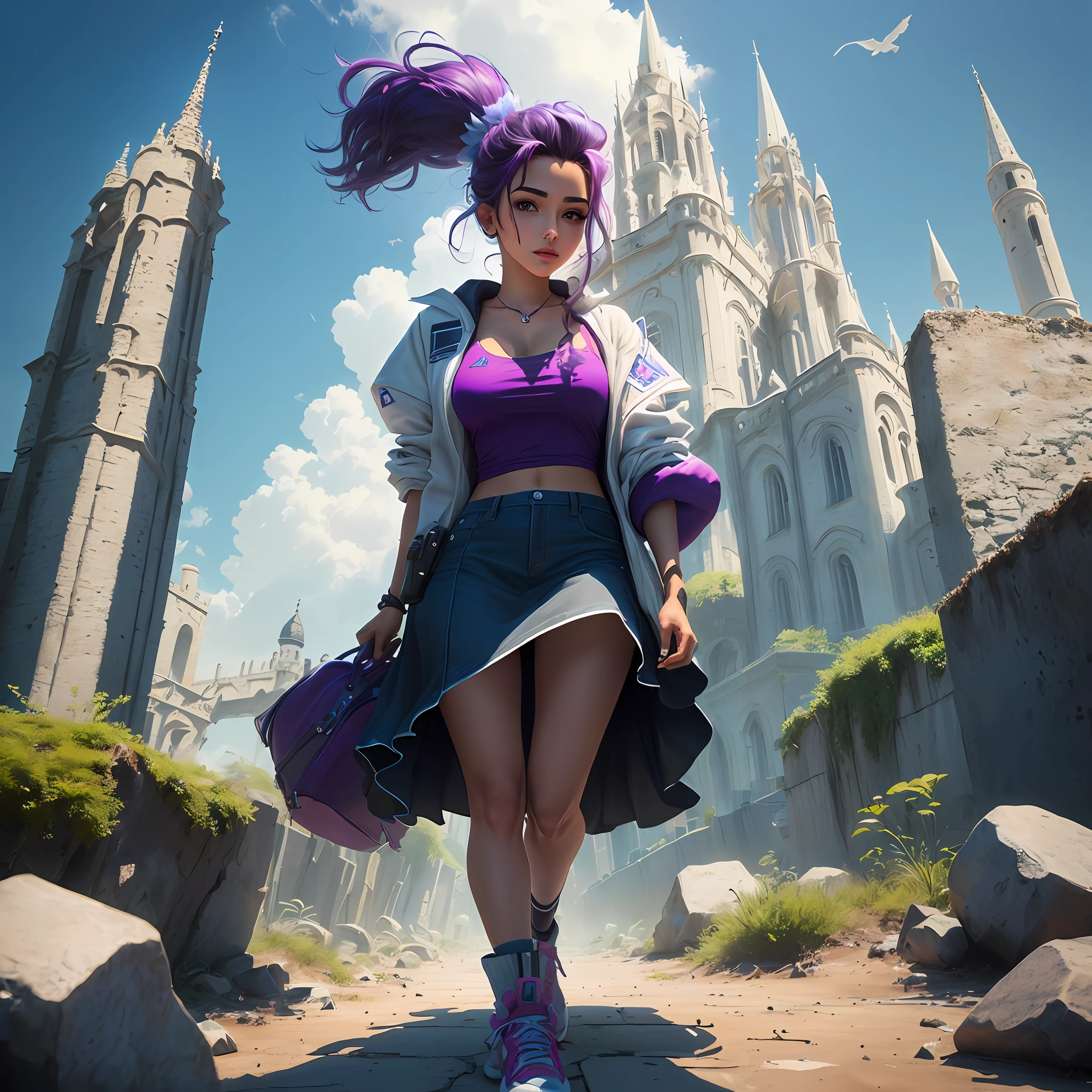 (isometric 3D), (obra maestra), (extremadamente detallado CG unidad 8k papel tapiz), (mejor calidad), (best illustration), (mejor sombra),
una linda, un castillo sobre una isla redonda de nabo cubierta de musgo
,octanaje render,trazado de rayos,ultra detallado