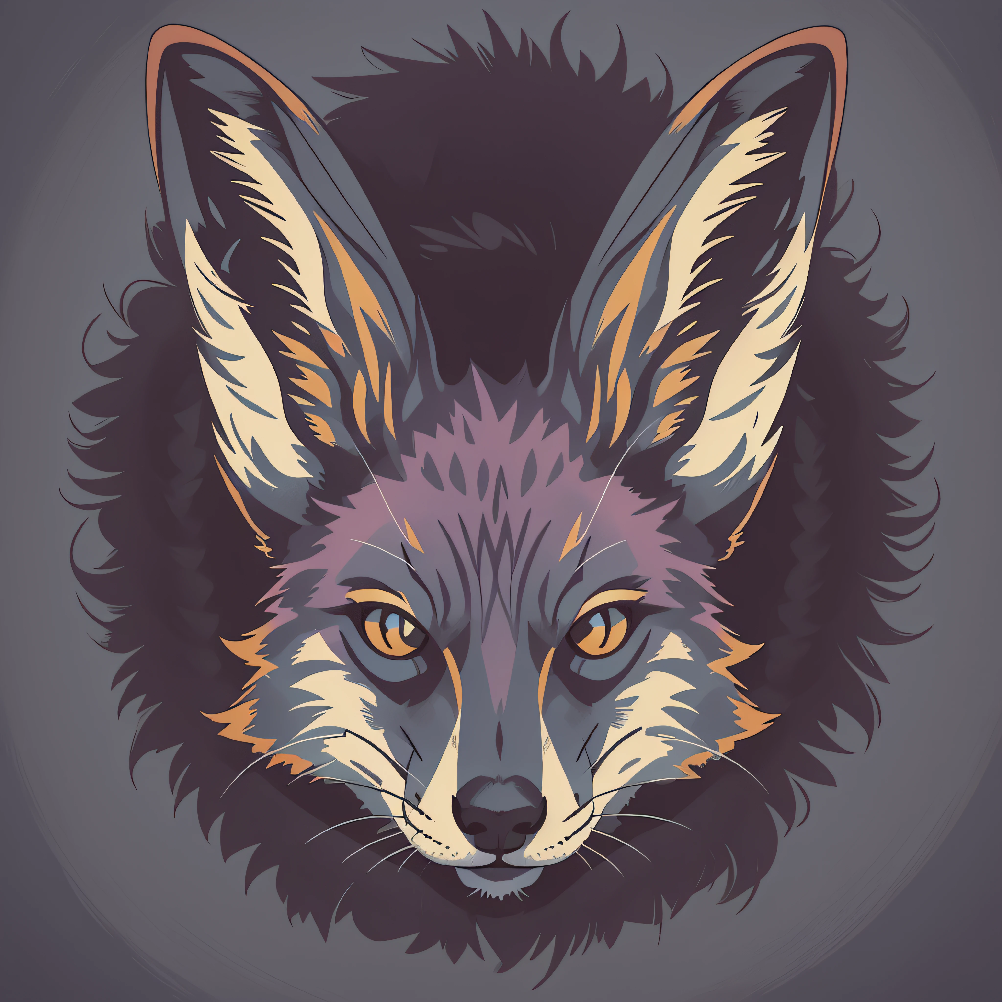 graphic for t-shirt design, clean logo, vector image, jackal