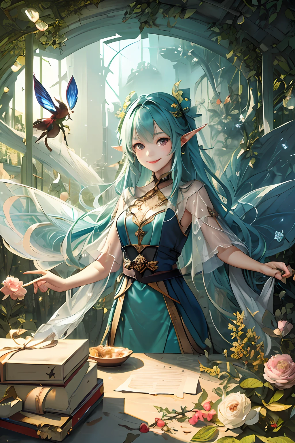 Welcome to the unknown、Elves will guide you､kindly smile、Beautiful girl with a sense of transparency、beautiful fairies