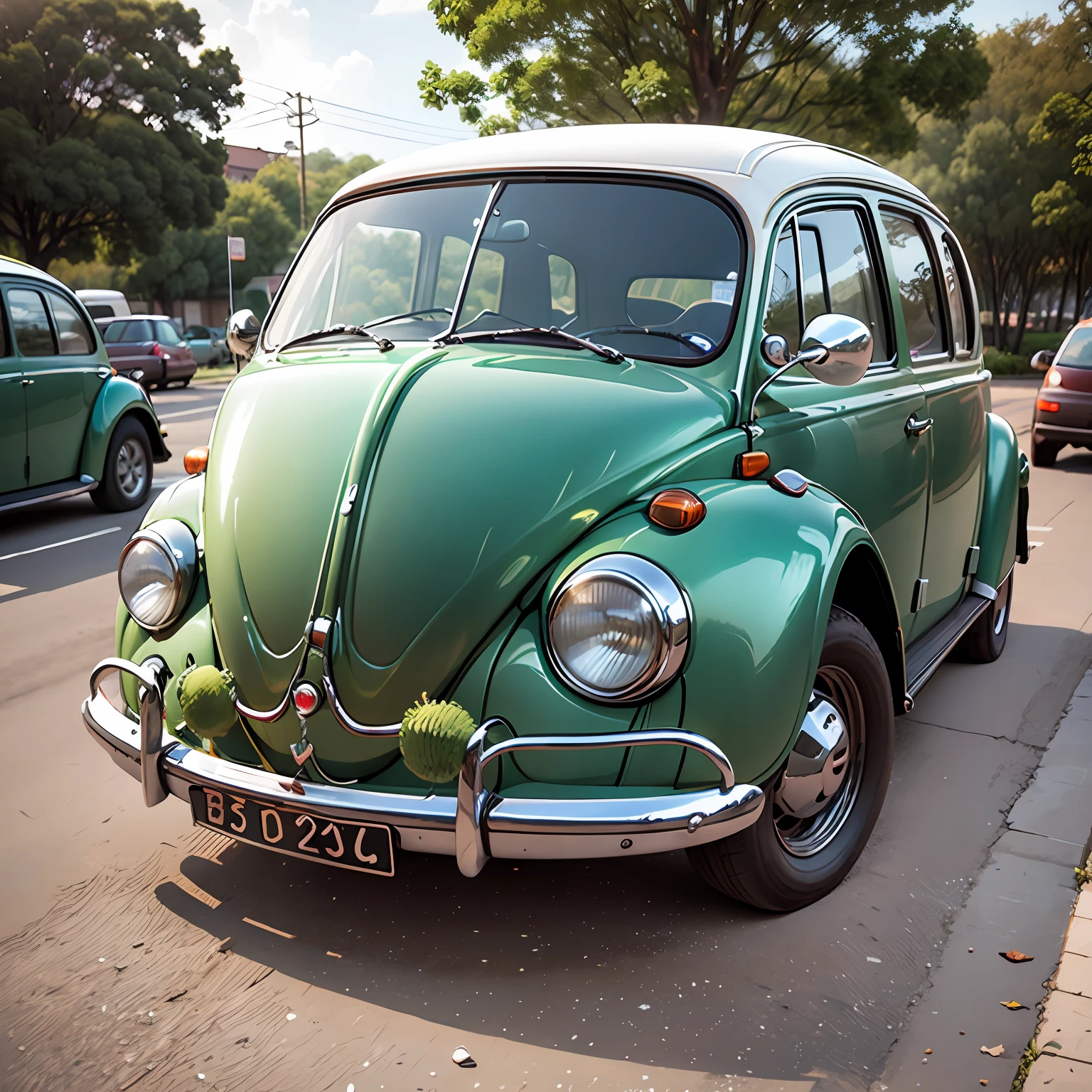 A Kombi with the front of a VW Beetle...