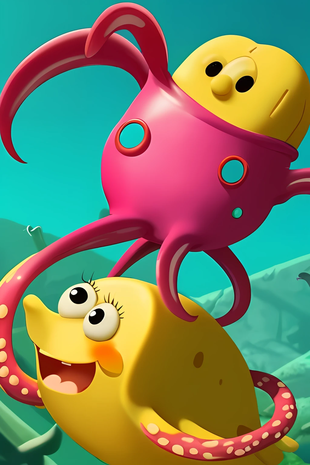 The character Octopus in SpongeBob Animation