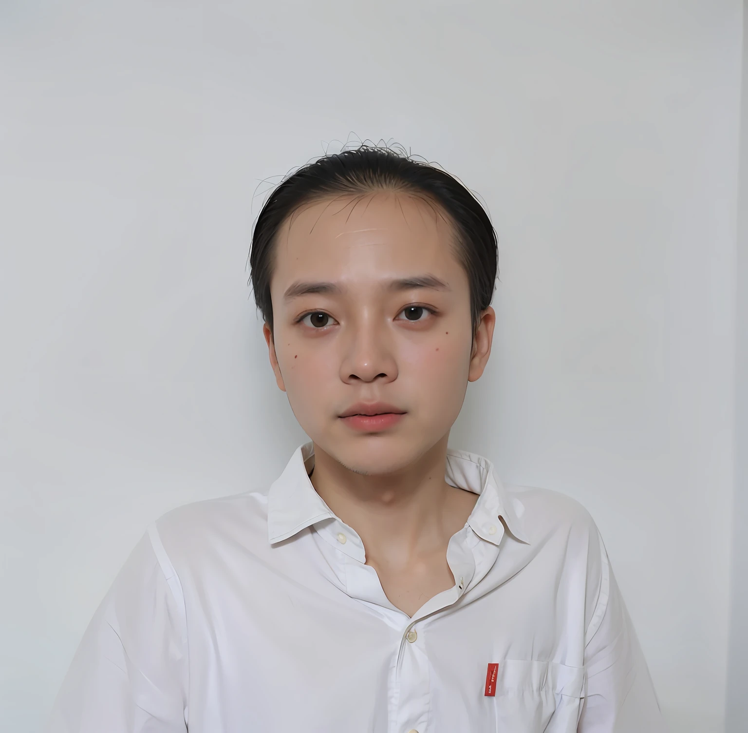 In front of the wall stood a man in a white shirt, hoang long ly, dzung phu dinh, phong yintion j - jiang geping,