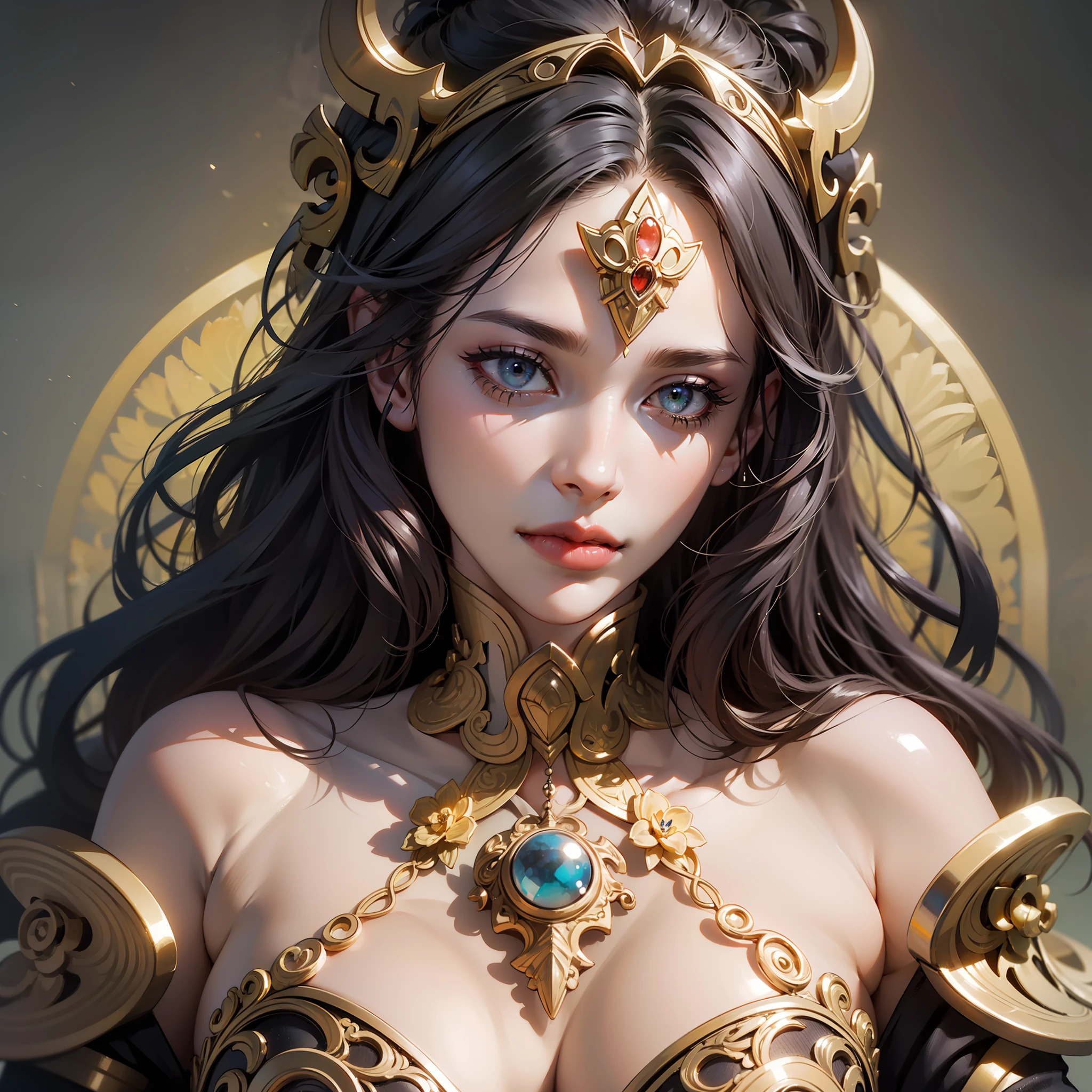 Waist high Portrait of an exotic beautiful caucasian woman wearing trendy clothing at a beach, perfect detailed face, detailed symmetric hazel eyes with circular iris, realistic, stunning realistic photograph, 3d render, octane render, intricately detailed, cinematic, trending on artstation, Isometric, Centered hipereallistic cover photo, awesome full color, hand drawn, dark, gritty, mucha, klimt, erte 12k, high definition, cinematic, neoprene, behance contest winner, portrait featured on unsplash, stylized digital art, smooth, ultra high definition, 8k, unreal engine 5, ultra sharp focus, intricate artwork masterpiece, ominous, epic, TanvirTamim, trending on artstation, by artgerm, h. r. giger and beksinski, highly detailed, vibrant