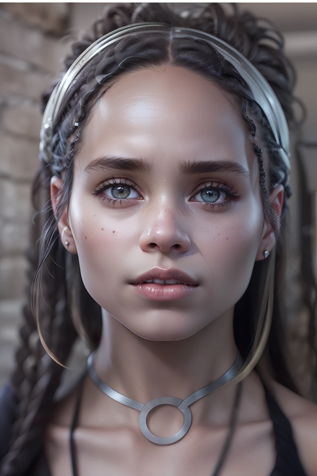 ((Zoe Kravitz)), ((ihr Gesicht ist von Schweiss und Schmutz bedeckt)), ((sie steht in der Savanne)), bedrohliche Gewitterwolken im Hintergrund, (Cornrows),
((she has round breasts)), (kleiner Kopf), ((detailliertes Gesicht)),
Weiches filmisches Licht, ((((Kino-Look)))), (fotorealistisch), (Raytracing), (scharfer Fokus), ((natural realistic skin texture)),
detailliertes Gesicht, detaillierte Lippen, detaillierte Augen, doppeltes Augenlid, (1 Bild), (1 Frau)