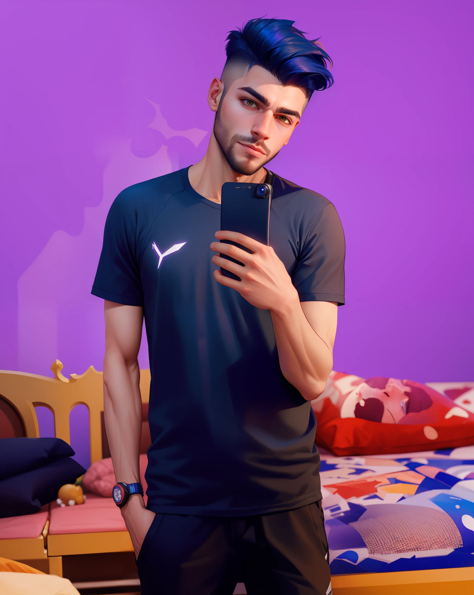 Change background cyberpunk handsome boy, realistic face, 8k, ultra realistic,