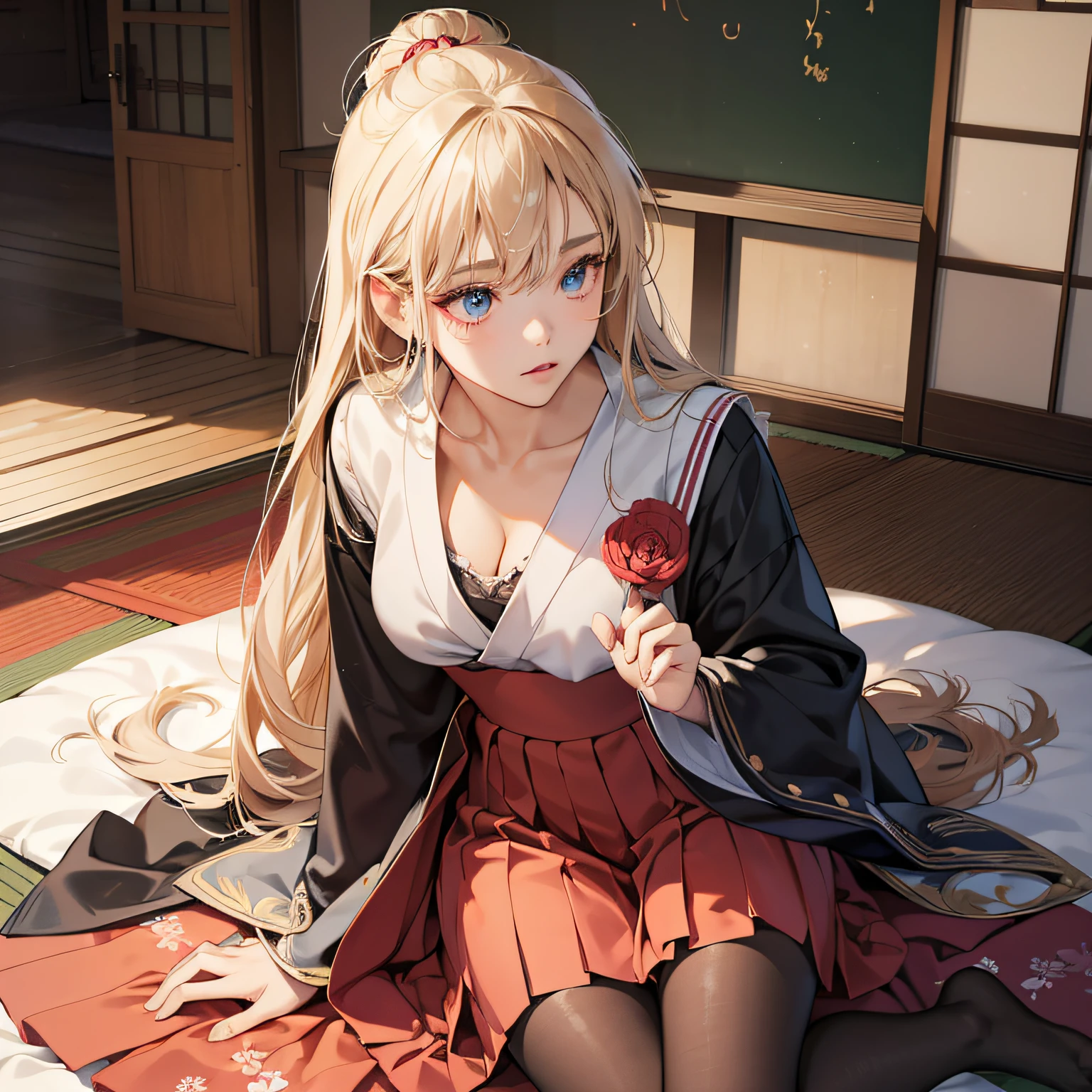 ulzzang-6500-v1.1,(raw photo:1.2), (photorealistic:1.4),Beautiful Meticulous Girl, very detailed eyes and faces, Beautiful detailed eyes, absurderes, unbelievable Ridiculous, hugefilesize, ultra - detailed, A high resolution, The is very detailed,best qualtiy,tmasterpiece,kemomimi,((Japanes girl' high school uniform)),illustratio,The is very detailed,CG,unified,8k 壁纸,Amazing Cleavage,finely detailled,tmasterpiece,best qualtiy,The is very detailed的 CG unified 8k 壁纸,light in face,cinmatic lighting, 1girl, ,pantyless,dynamicposes,Pantyhose,No underwear,There are