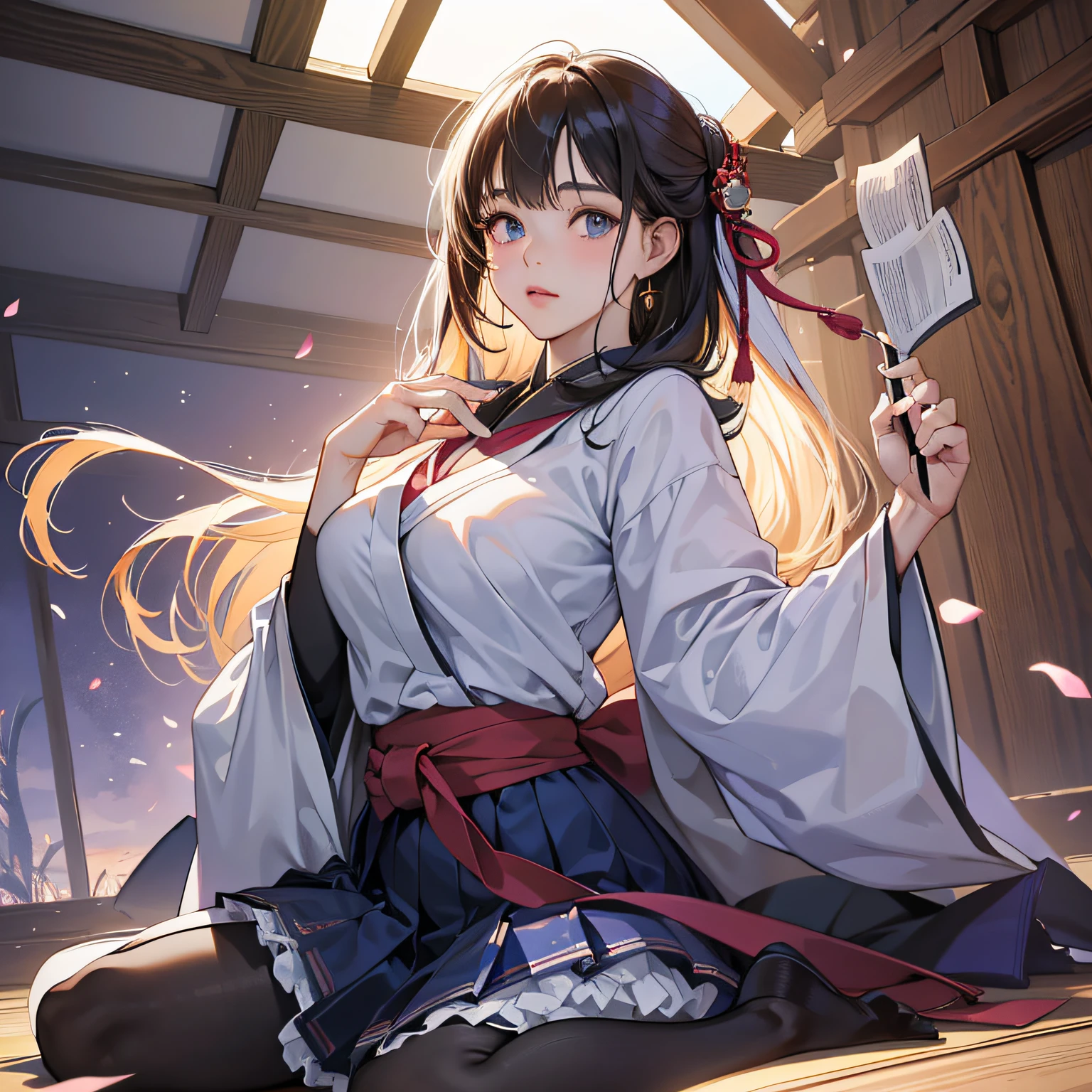 ulzzang-6500-v1.1,(raw photo:1.2), (photorealistic:1.4),Beautiful Meticulous Girl, very detailed eyes and faces, Beautiful detailed eyes, absurderes, unbelievable Ridiculous, hugefilesize, ultra - detailed, A high resolution, The is very detailed，best qualtiy，tmasterpiece，kemomimi，((Japanes girl' high school uniform))，illustratio，The is very detailed，CG，unified，8k 壁纸，Amazing Cleavage，finely detailled，tmasterpiece，best qualtiy，The is very detailed的 CG unified 8k 壁纸，light in face，cinmatic lighting, 1girl, 16 years old,pantyless，dynamicposes，Pantyhose，No underwear，There are