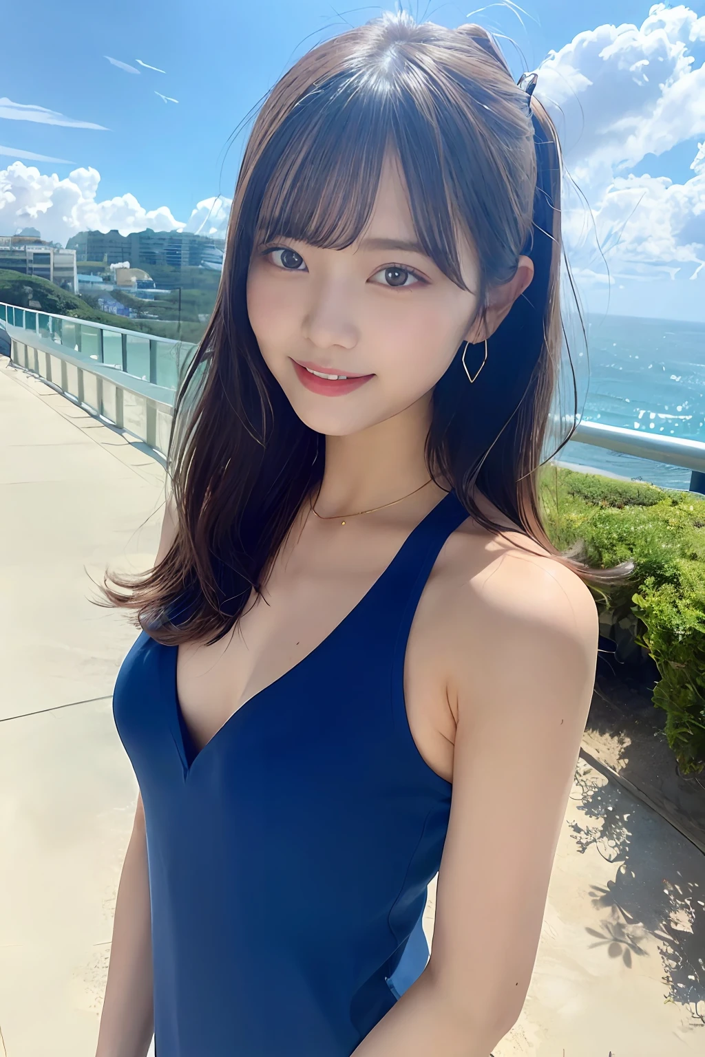 (tmasterpiece,top Quority,best qualtiy,offcial art,Beauty and aesthetics:1.2),(((1girl fly in the sky))),((windy)),(jumpping),baiyun,blue-sky,(((full bodyesbian))),highest details,(shiny skins),(耳Nipple Ring),(Arms spread wide)laughing out loud,(tmasterpiece:1.3),(8k,realisticlying,RAW photos,best qualtiy:1.4),Beautiful highly detailed face,(photorealiscic face),absurderes,Attractive,超高分辨率,Ultra photo realsisim,highly detailed,the golden ratio,(exteriors,the ocean,zori)