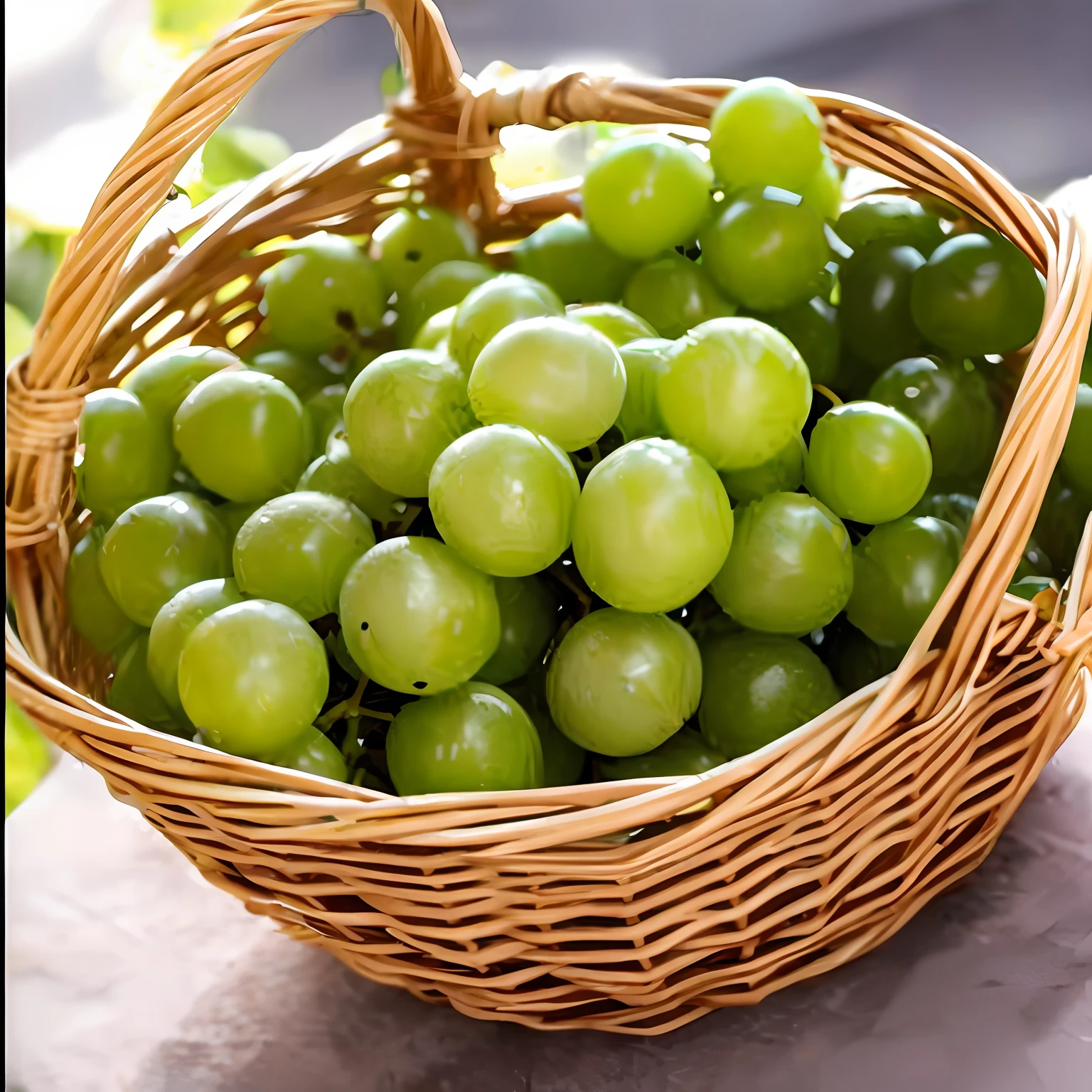 Close-up of a basket of green grapes, grapes, fresh, translucent grapes, grapes, 1/30, 240p, plumbus, 4l, 1 / 1 6 0 s, 1/160s, Harvest, White, Green, mega, 5 d, 5D, 2 0 s