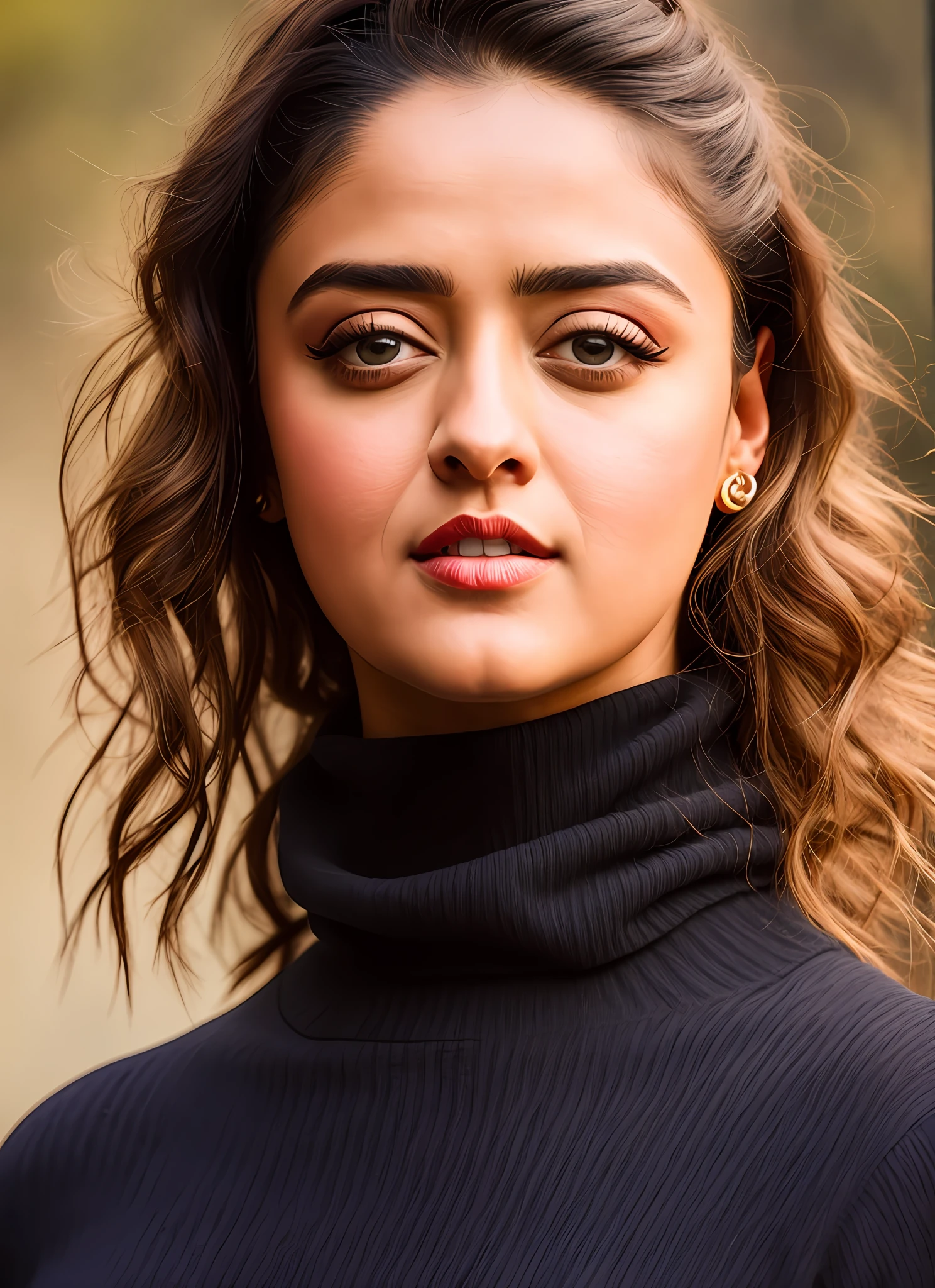 A stunning intricate full color portrait of Anushka Shetty (sks woman:1),
wearing a black turtleneck,
epic character composition,
by ilya kuvshinov, alessio albi, nina masic,
sharp focus, natural lighting, subsurface scattering, f2, 35mm, film grain