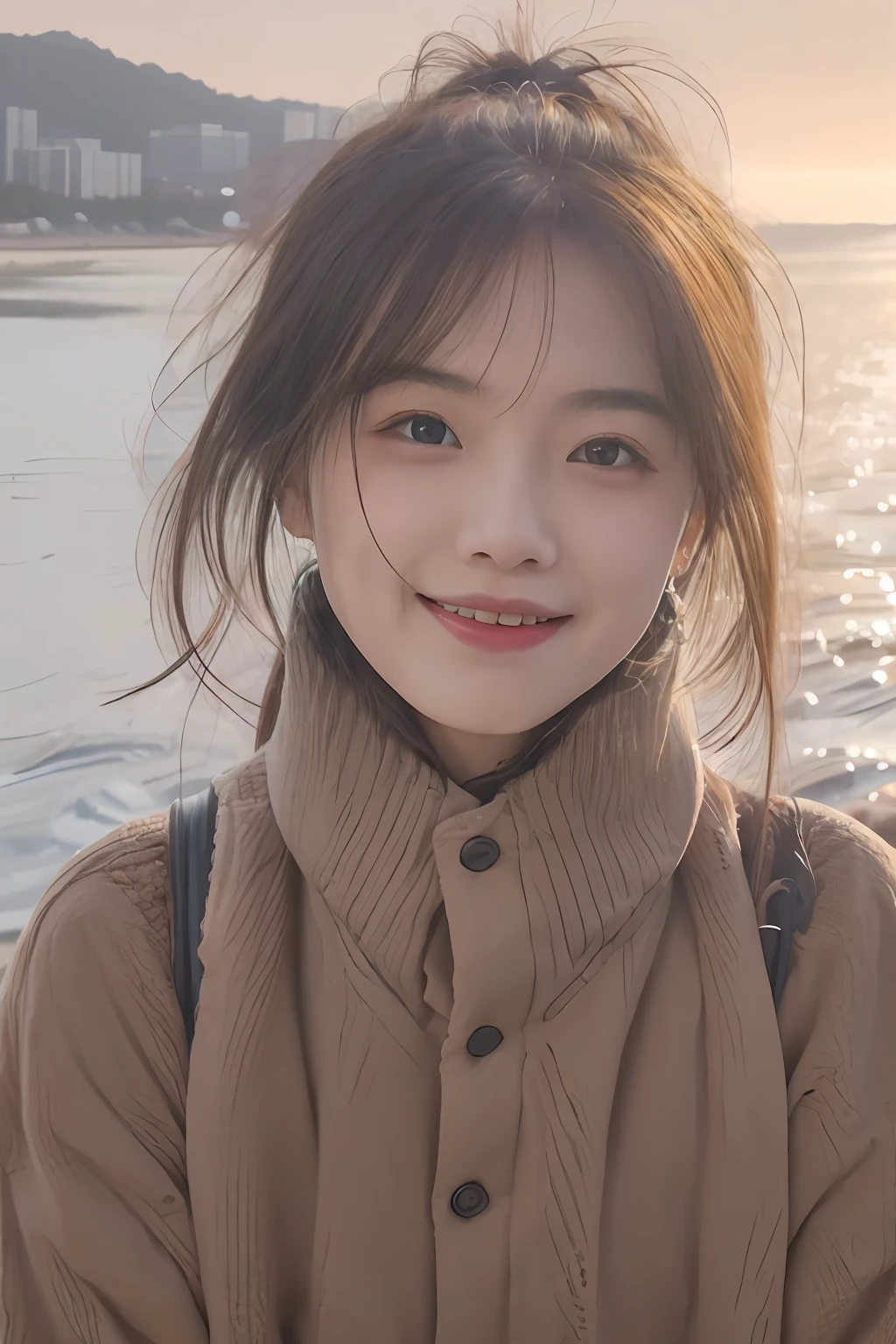 (tmasterpiece,top Quority,best qualtiy,offcial art,Beauty and aesthetics:1.2),(((1girl fly in the sky))),((windy)),(jumpping),baiyun,blue-sky,(((full bodyesbian))),highest details,(shiny skins),(耳Nipple Ring),(Arms spread wide)laughing out loud,(tmasterpiece:1.3),(8k,realisticlying,RAW photos,best qualtiy:1.4),Beautiful highly detailed face,(photorealiscic face),absurderes,Attractive,超高分辨率,Ultra photo realsisim,highly detailed,the golden ratio,(exteriors,the ocean,zori)