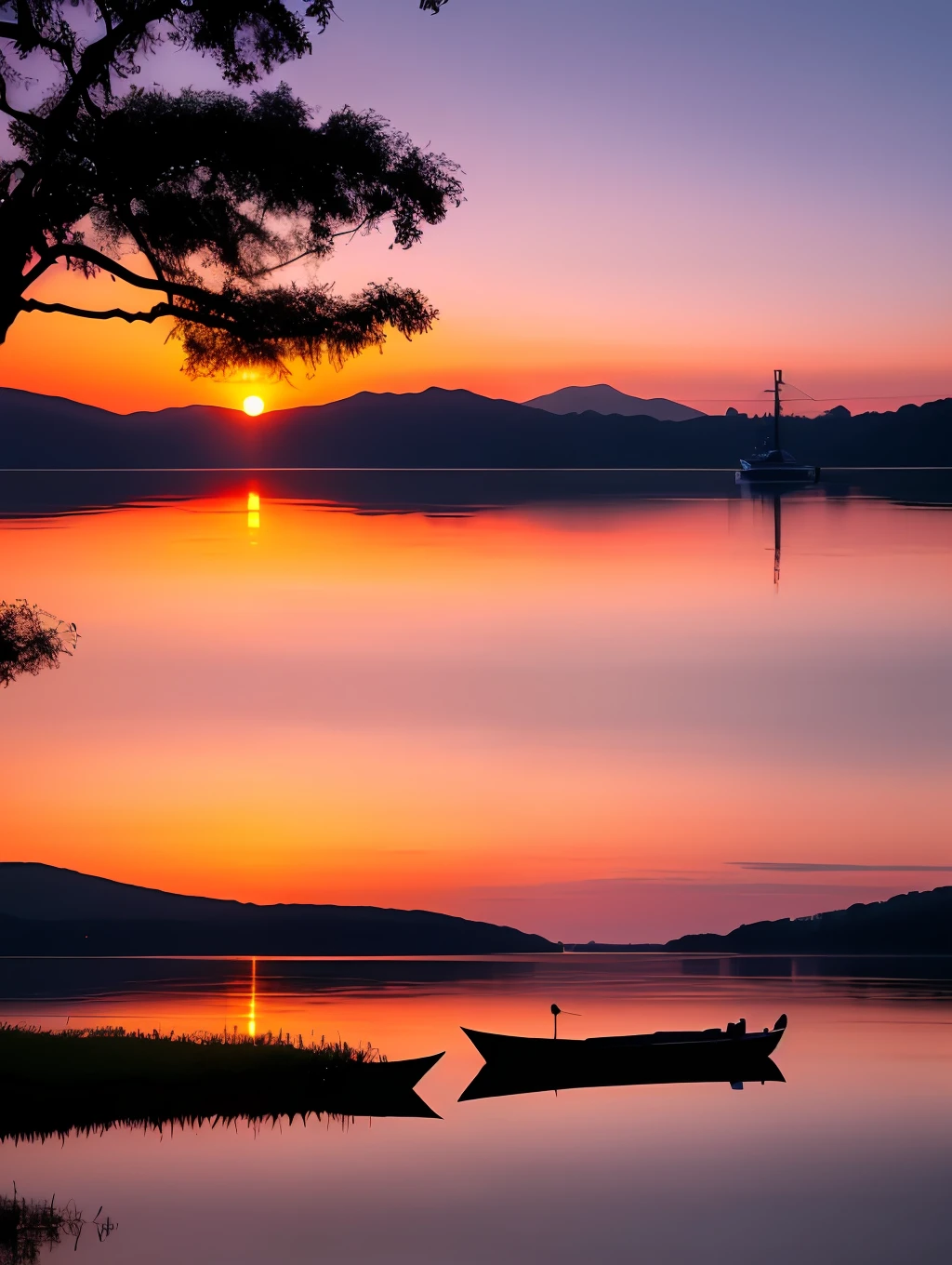 there is a boat that is sitting in the water at sunset, beautiful sunset, nice sunset, beautiful sunrise, the most beautiful sunset, gorgeous romantic sunset, beautiful iphone wallpaper, warm beautiful scene, colorful sunset, beautiful sunset glow, sunset sunrise, brilliant sunset, stunning sunset, vibrant sunrise, large twin sunset, colours of the sunset, colorful sunset!!, sunrise colors