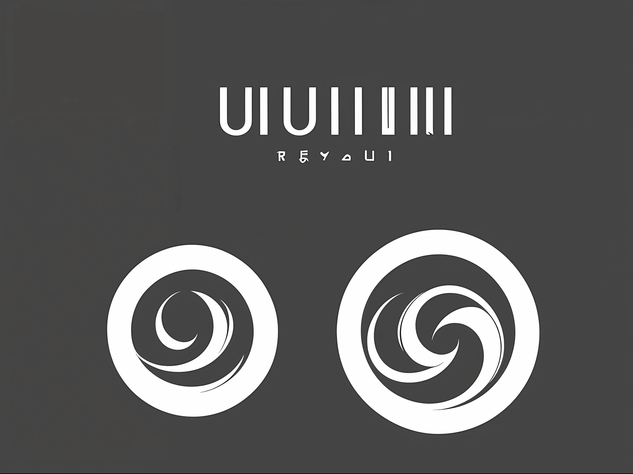 Japanese style circular logo design for the Japanese restaurant brand "umi", symbolizing the waves of the sea