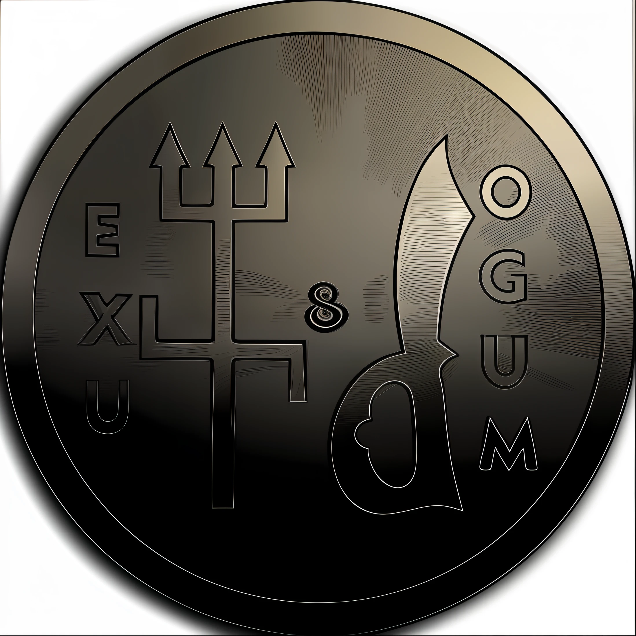 a drawing of a circle with a cross and a knife inside, ex libris, inscribed with occult symbols, sigil, sigils, logo art, occult symbols hidden, magnum opus, patch design, exquisit detail, occult diagram, xqcow, exlibris, by Ernő Grünbaum, black and white logo, emblem