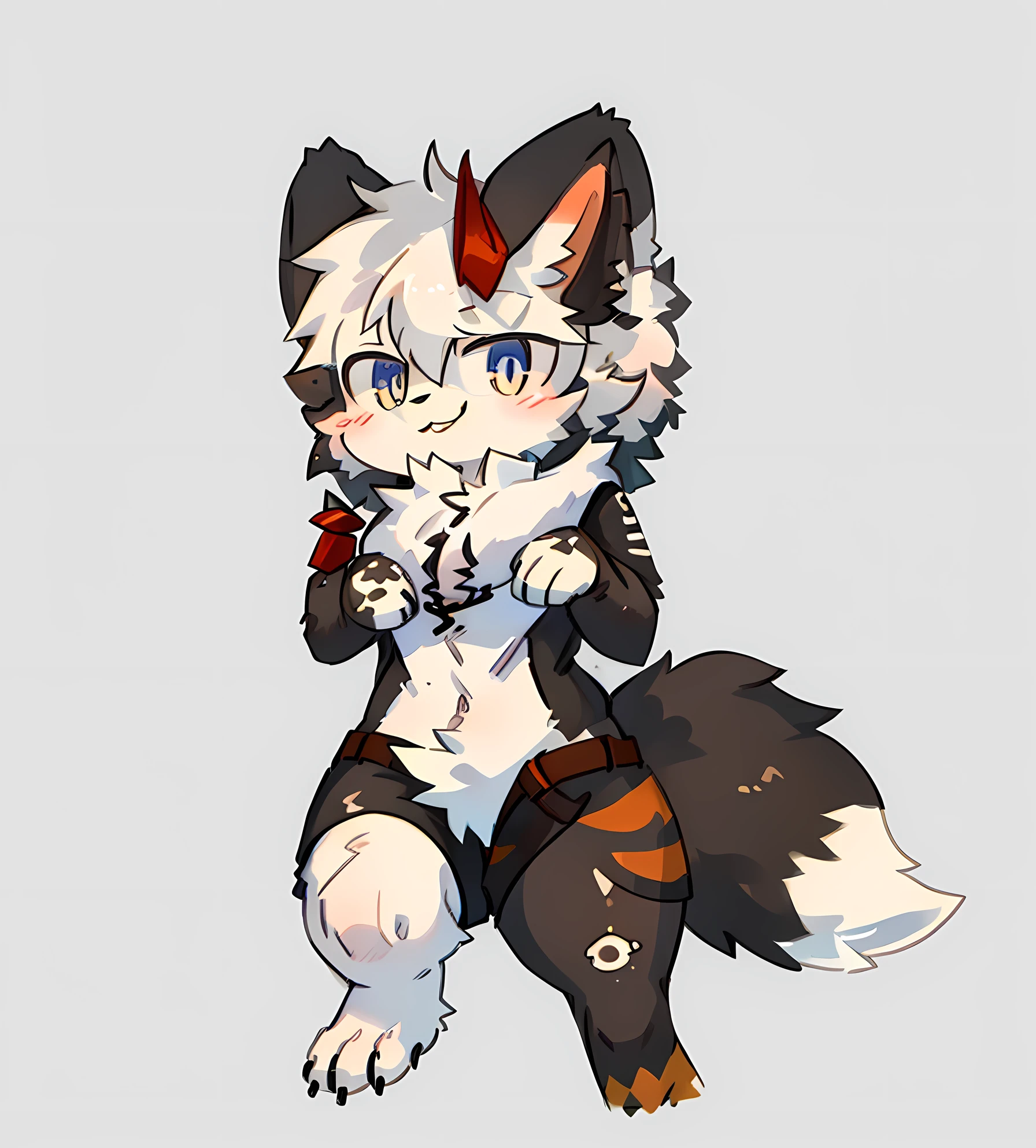 An underage fox，Heterochromatic pupil，Dumb cute，Shota，ssmile，fursona!!!!, furaffinity fursona, fursona art, furry fursona, female fursona, wolf fursona, fursona commission, hyena fursona, professional furry drawing, female furry mini cute style, lineless, anthro cat, furry furaffinity, avian!!! fursona，Big furry tail