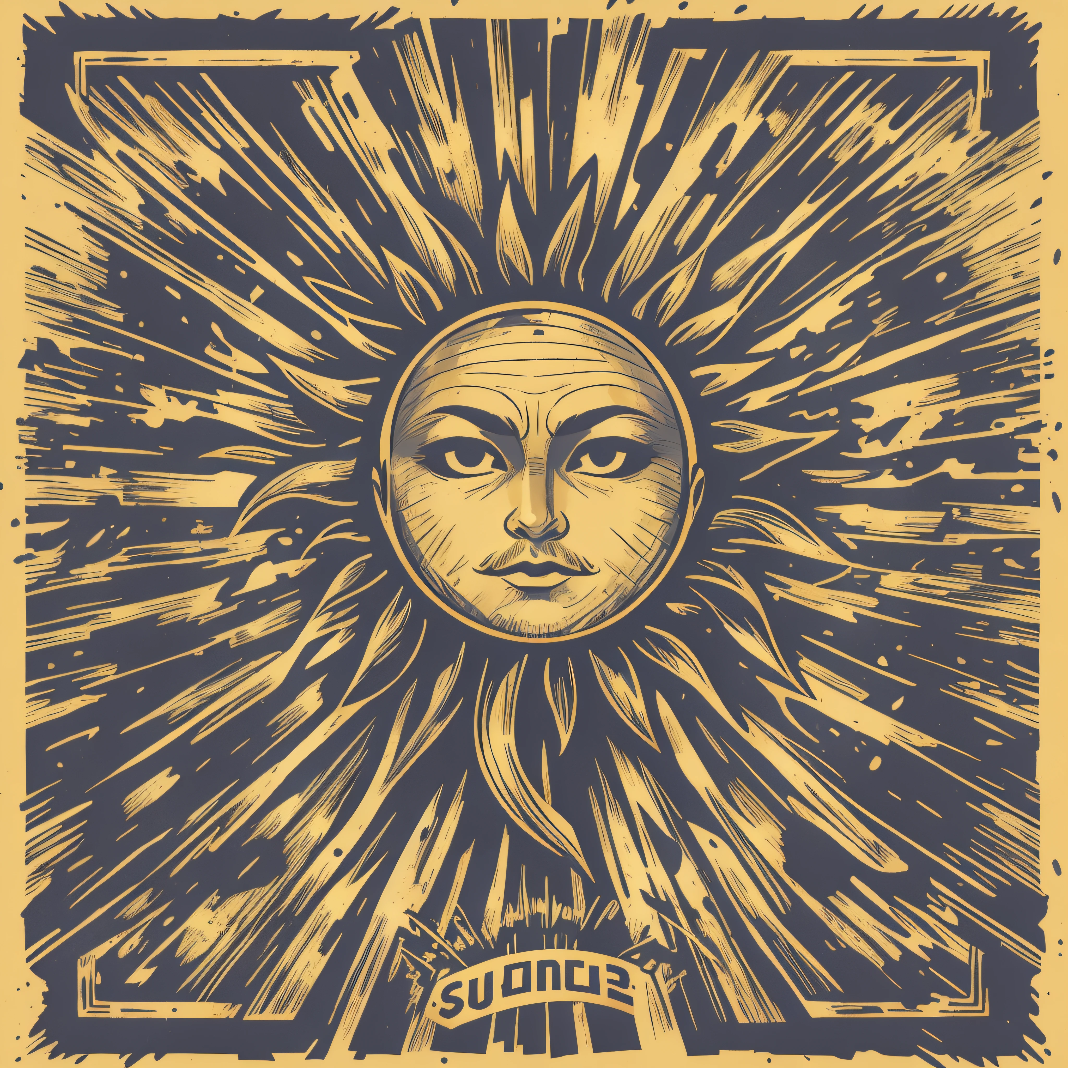 graphic for t-shirt design, clean logo, vector image, sun