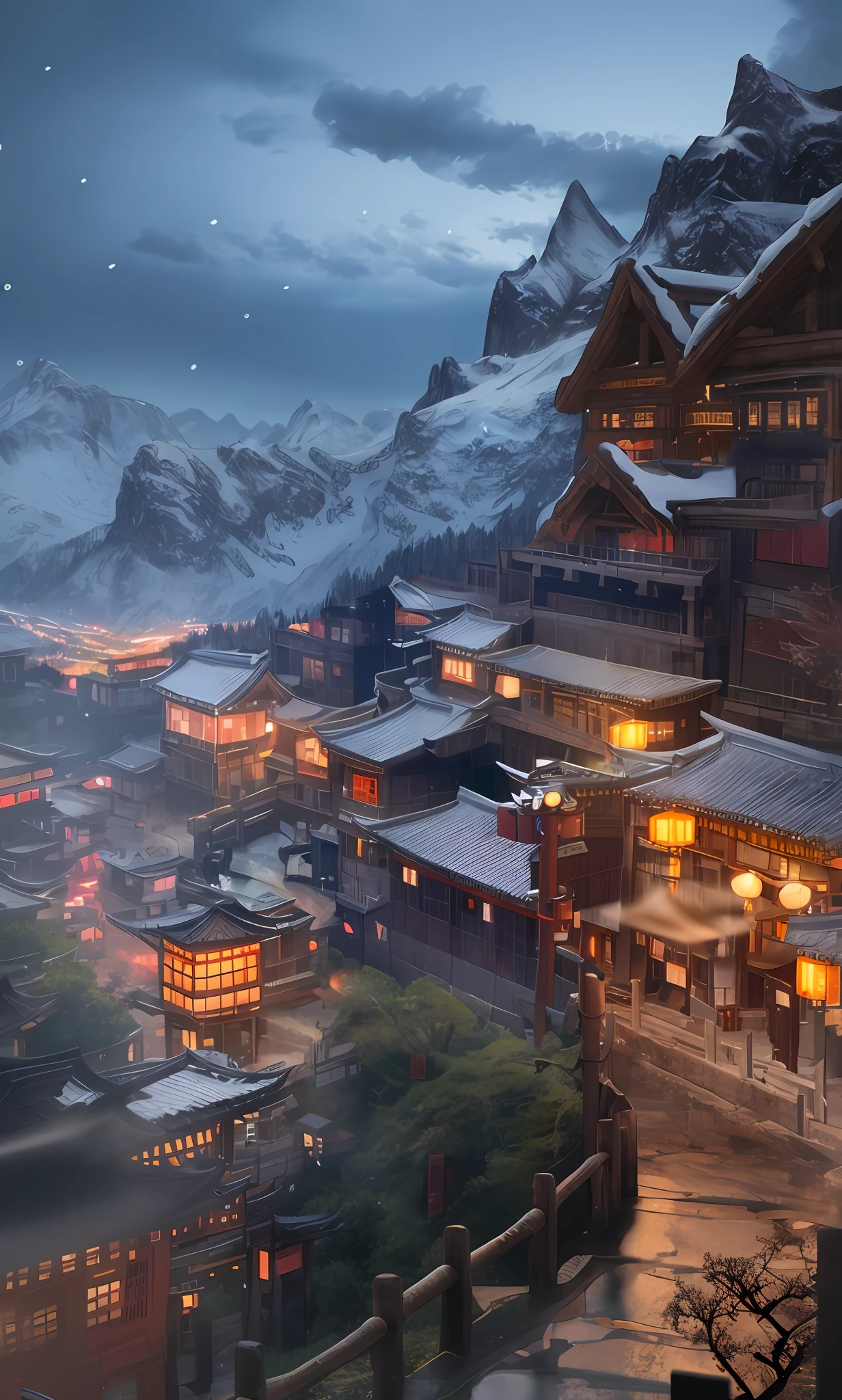 snow mountains