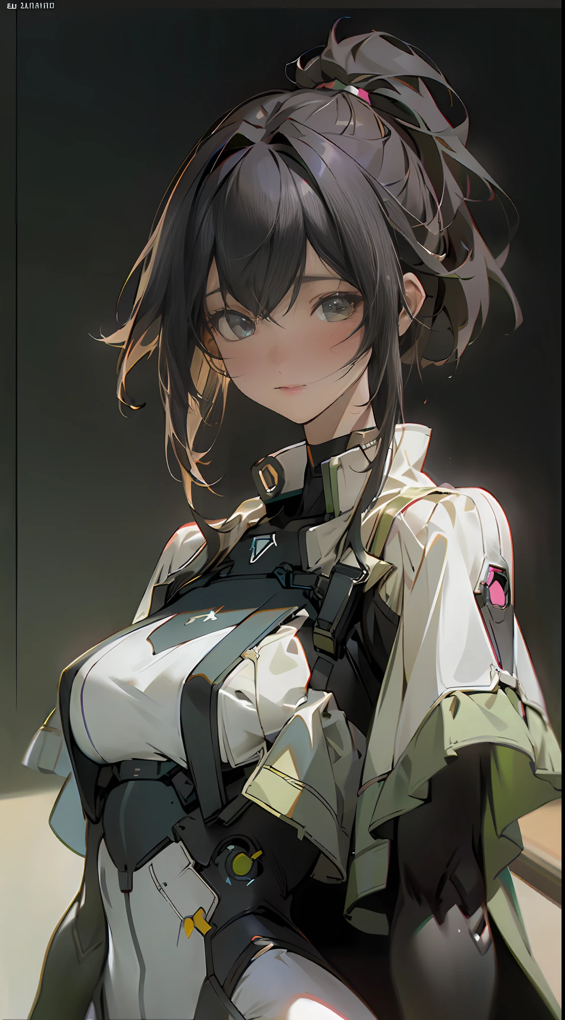 solid color backdrop,simplebackground,Minimalist,((best qualtiy)), ((tmasterpiece)), (the detail:1.4), 3D, A beautiful cyberpunk female image,HDR(HighDynamicRange),Ray traching,NVIDIA RTX,Super-Resolution,Unreal 5,Subsurface scattering、PBR Texture、post-proces、Anisotropy Filtering、depth of fields、maximum definition and sharpness、Many-Layer Textures、Albedo e mapas Speculares、Surface Coloring、Accurate simulation of light-material interactions、perfectly proportions、Octane Render、Two-colored light、largeaperture、Low ISO、White balance、the rule of thirds、8K RAW、
