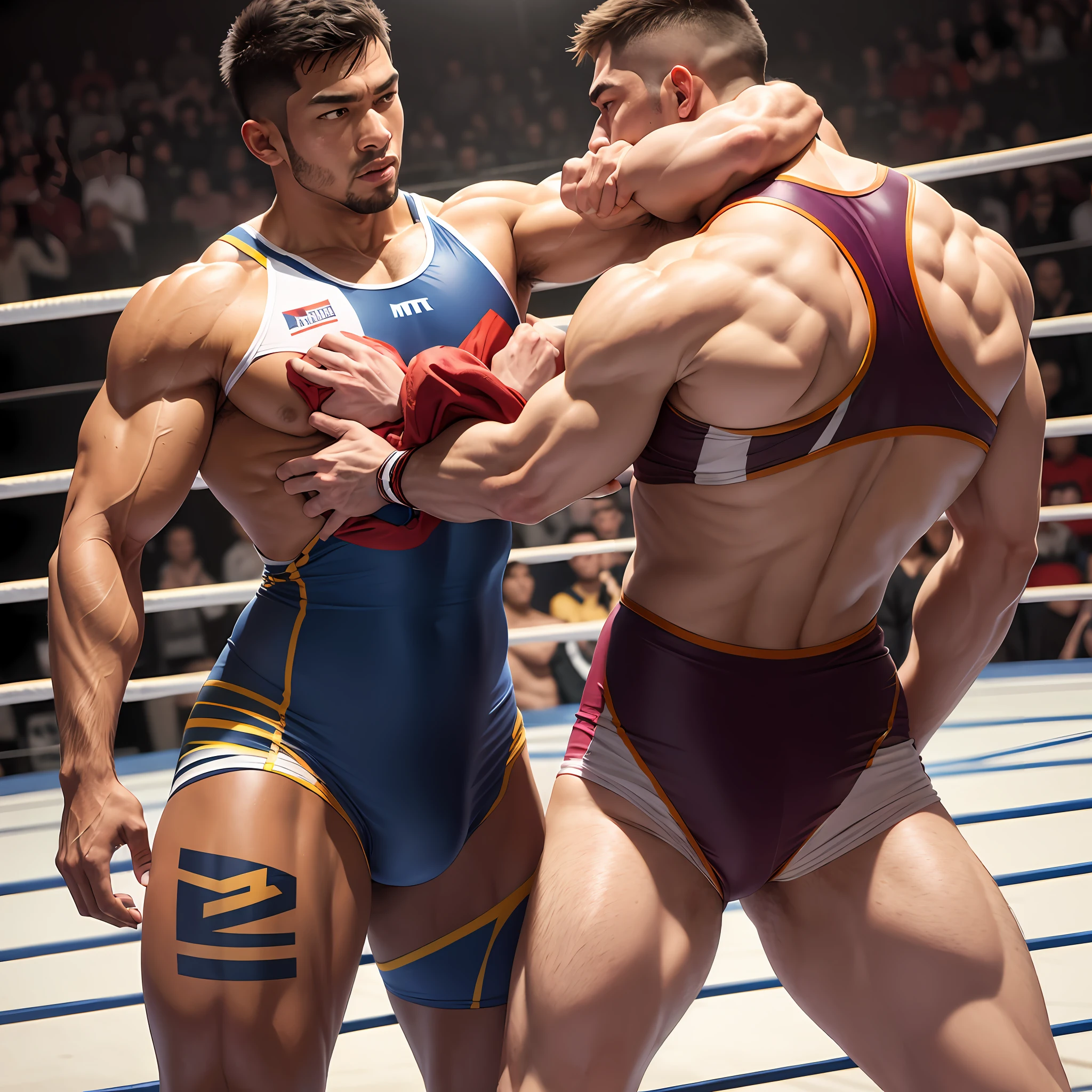 mtu，Tiger back bear waist，Lipid-wrapped muscle，brush cut，musculature，wrestling，Wrestling suits --auto