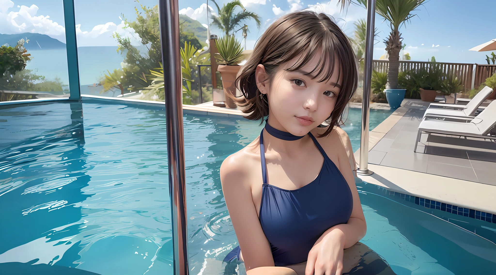 View from the poolside