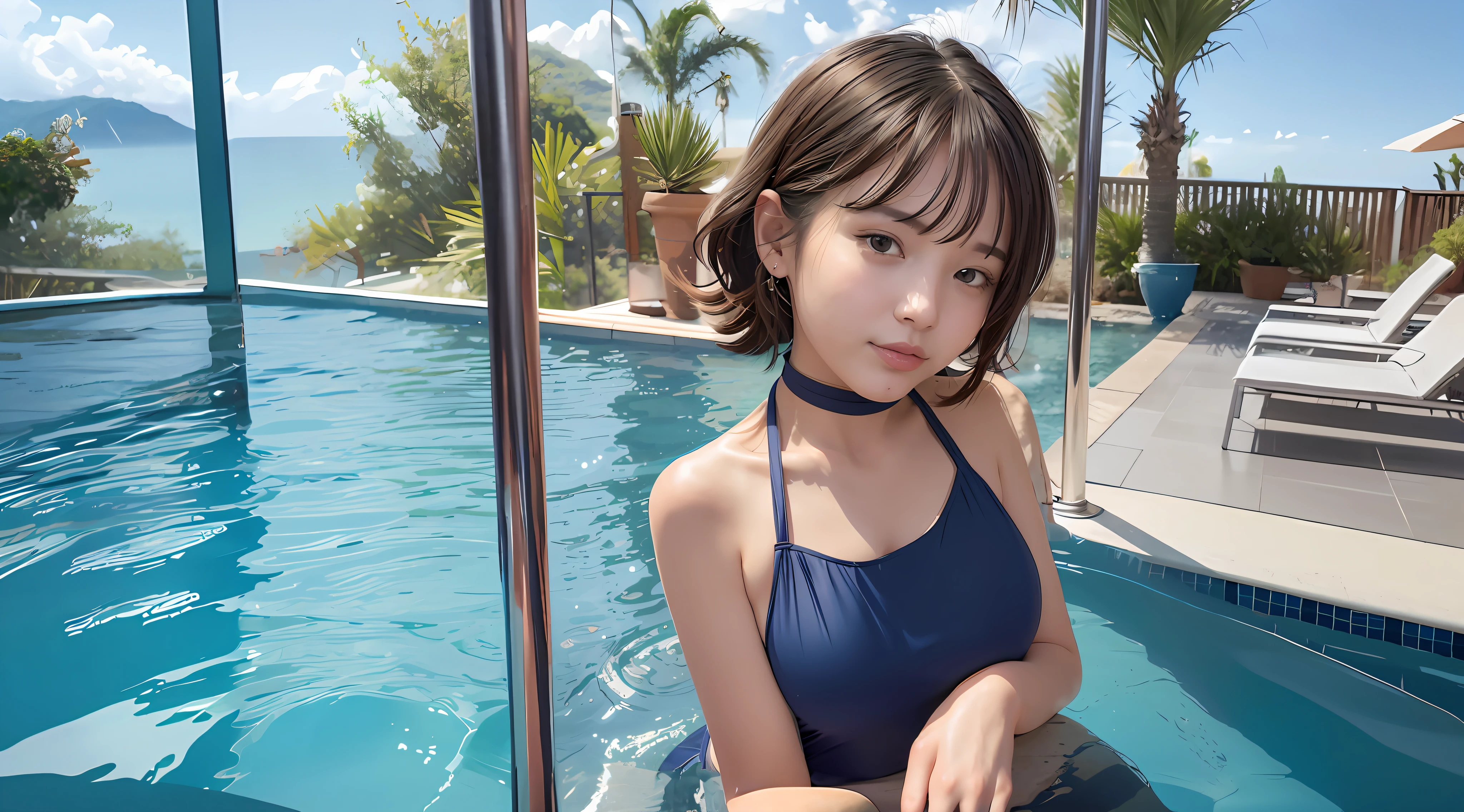 View from the poolside