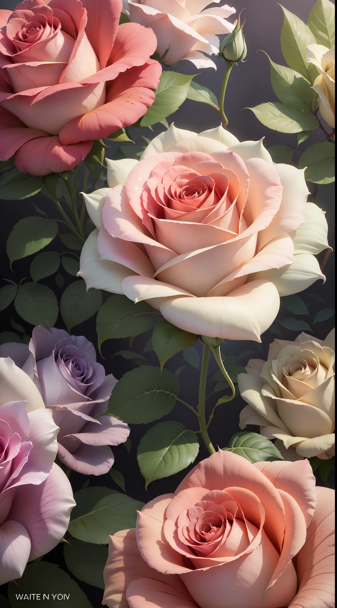 Three white roses, three white roses in tree,rose,dark background,high resolution,high quality,blue roses