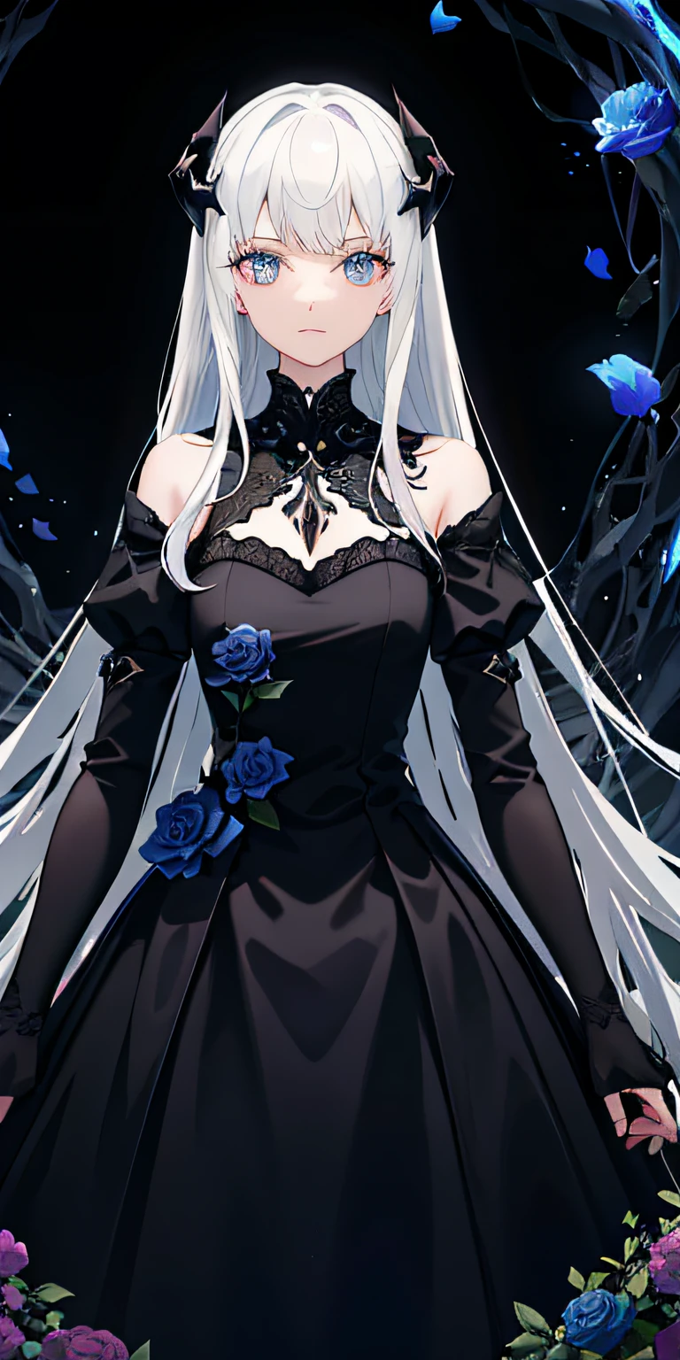 Here is the bottom of the abyss，There is no lighting，Endless sea of flowers，A soul that radiates a shimmer，Knight of the Abyss armed with a black sword，Endless whispers