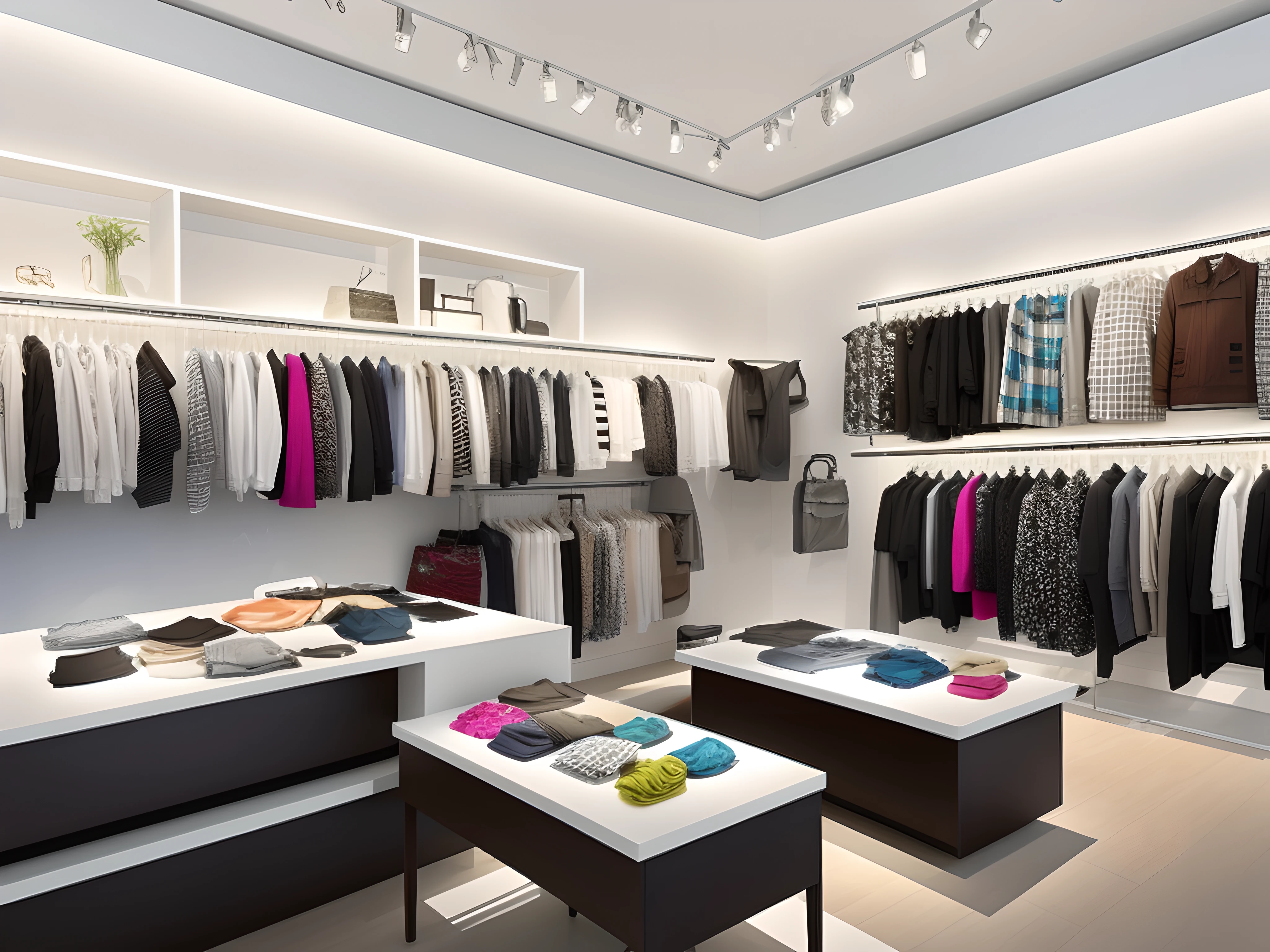 Modern fashion design store in the future