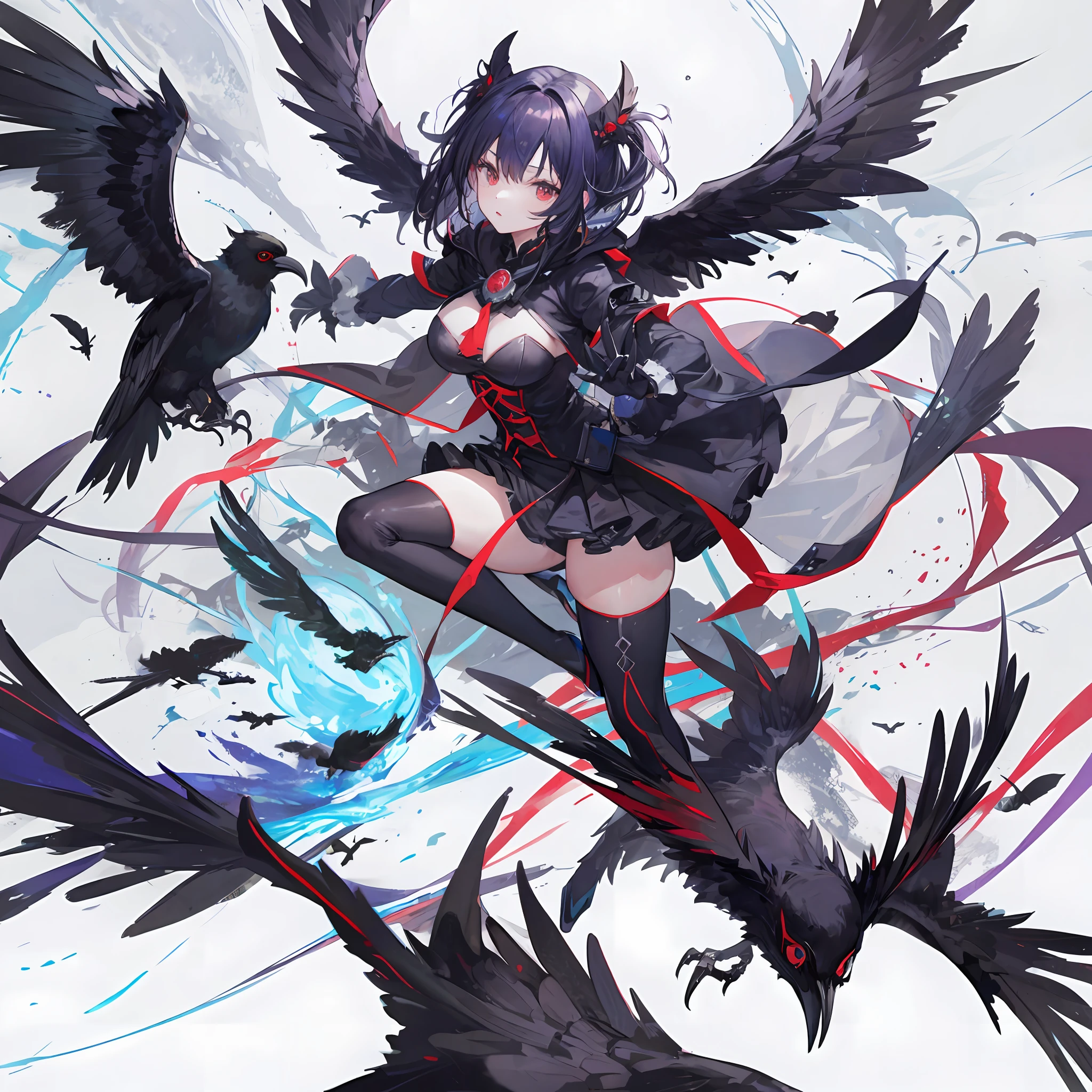 cawing ravens，personification