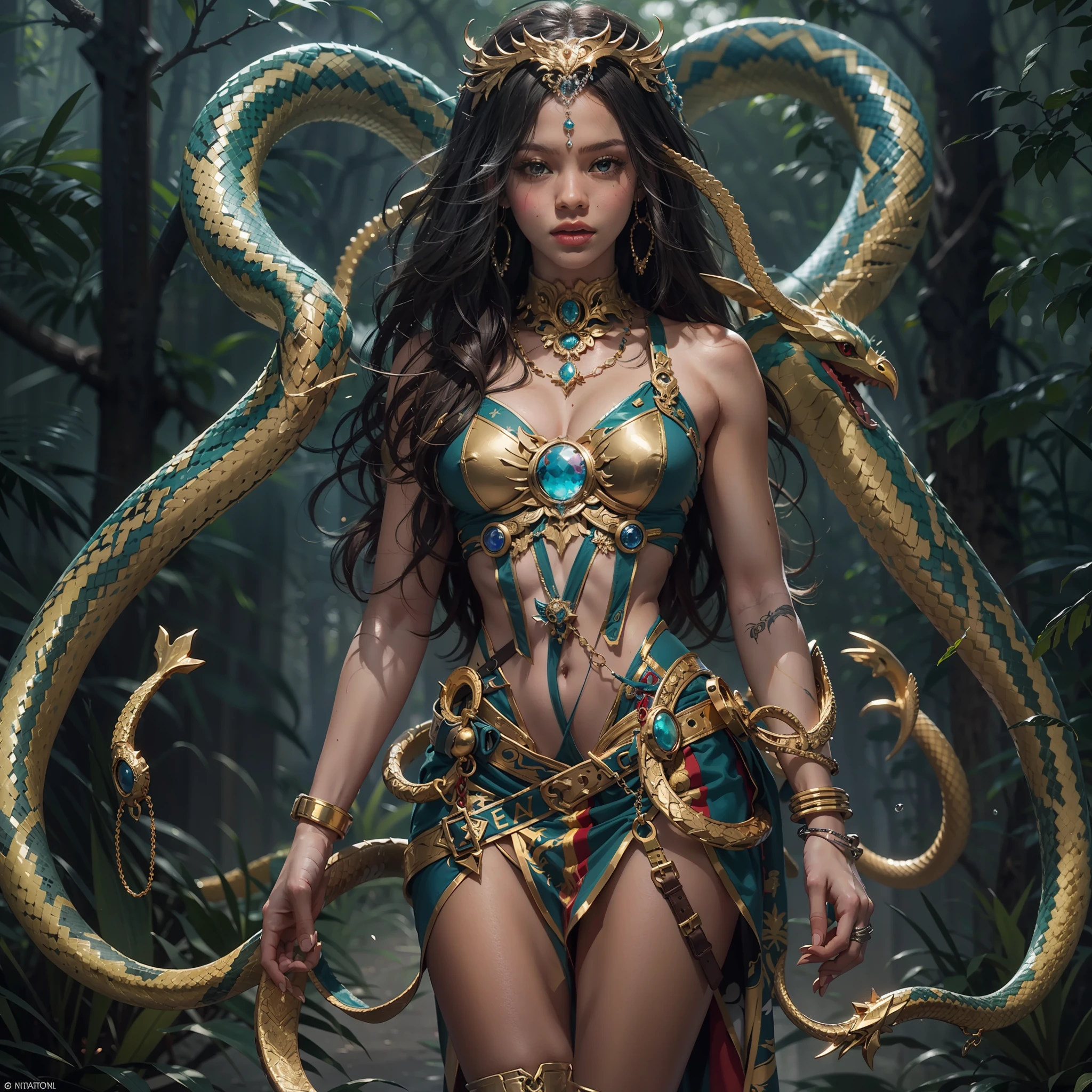 Sun Moon Caduceus Hermes mythology surmounted wings surrounded intertwined snakes Medusa_hairs_Snakes Outdoor Nature "Ouroboros" Forest Sunlight Natural Queen Native éblouissantes Valkyrie-wings clef chains "Heavy Metal" Will-o'-the-wisp Fire-follets fairy pixie sprite conceptual safe female glamour athletic walking slow motion Cosplay "Nicki Minaj":1.5 "Rihanna":1.5 "beyonce":1.5 aristocratic jacket 38years symmetrical athletic bronzé hairstyle_snakes:1.5 obvious varied ecstatic fringes:1.5 agate visages:1.5 cheekbones effects reddened embarrassed lazuli water drop of water between eyes beautiful hair:1.5 Brown Eyes Pupils Black Iris Turquoise Sapphires Open Mouth Teeth Smiles Floating Jacket Fixed Pearls Eccentric Cape Levitating Shoulders-Off:1.2 chemise blanches dentelles clavicules papillotes varied breasts1.5 points:1.3 satin sideboob felt bikini:1.5 corsait:1.5 spinels thick navy leather skirt:1.5 soies assortie amples nombril:1.3 belt défenestrée revealing pubic scarlet pubis-hairy obvious indigo underwear:1.5 Size chastity belt:1.3 silver adorned padlock Gold thighs legs garters Gothic stainless steel boots decorated onyx equirectangular 360 monastery opal marble ruby background:1.5 Sundrop mannequins lantern dressed armor richly decorated:1.5 "Chevaleresque" dramatic chrome metallic flat bands fathoms brass fullbodye lys rune ornate emerald plasma embroidered glyphs Tourmaline wood engravings lava magic intricate:1.5 summons snake incandescent Crystalline familiar robot Mecha (EOS R6 135mm 1/1250s f/2.8 ISO400) Mech Mechanized snakes flowering Quetzalcoatl:1.5 Adaptable volumetric luminescence saturated:1.5 ultra:1.5 pro-photorealists:1.5 optimaux:1.5 qualities:1.5 details:1.5 precise:1.5 reflex:1.5 resolutions:1.5 3dcg max:1.5 graduates:1.5 improved:1.5 Octanes_rendues:1.5 UHD XT3 16K DSLR HDR UnrealEngine5 profondeurs:1.5 Earth Hearth ultra_sharpness:1.5 ombres analogiques:1.5 CGSCOSITY pet chef-d':1.5 "Bruce Weber girls" multi etc.