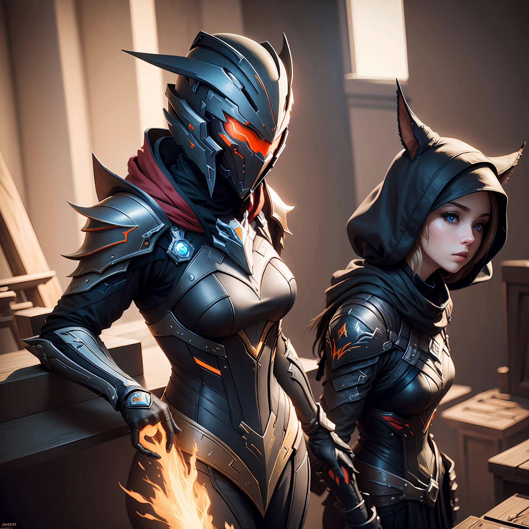 ember of warframe in high art --auto