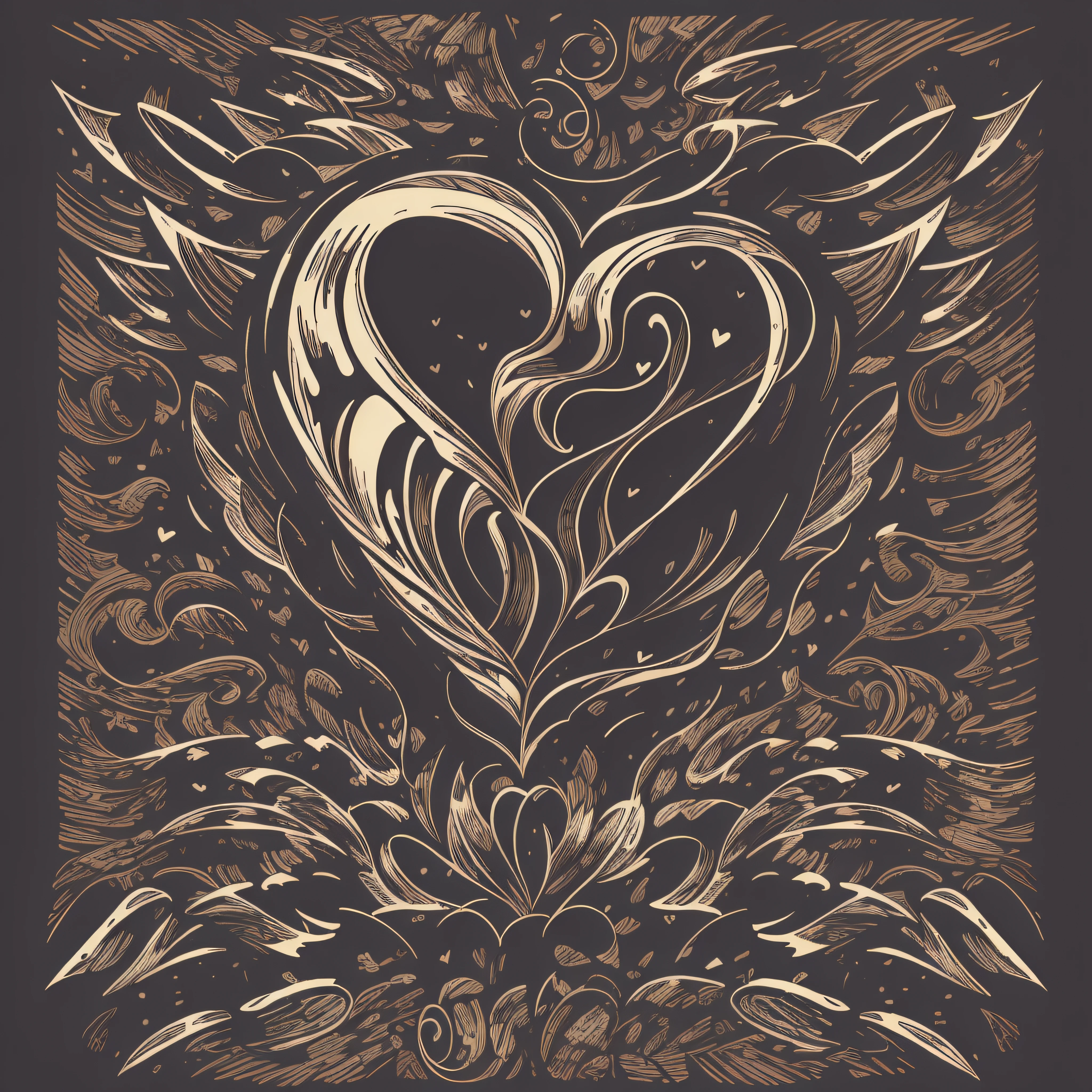 graphic for t-shirt design, clean logo, vector image, heart