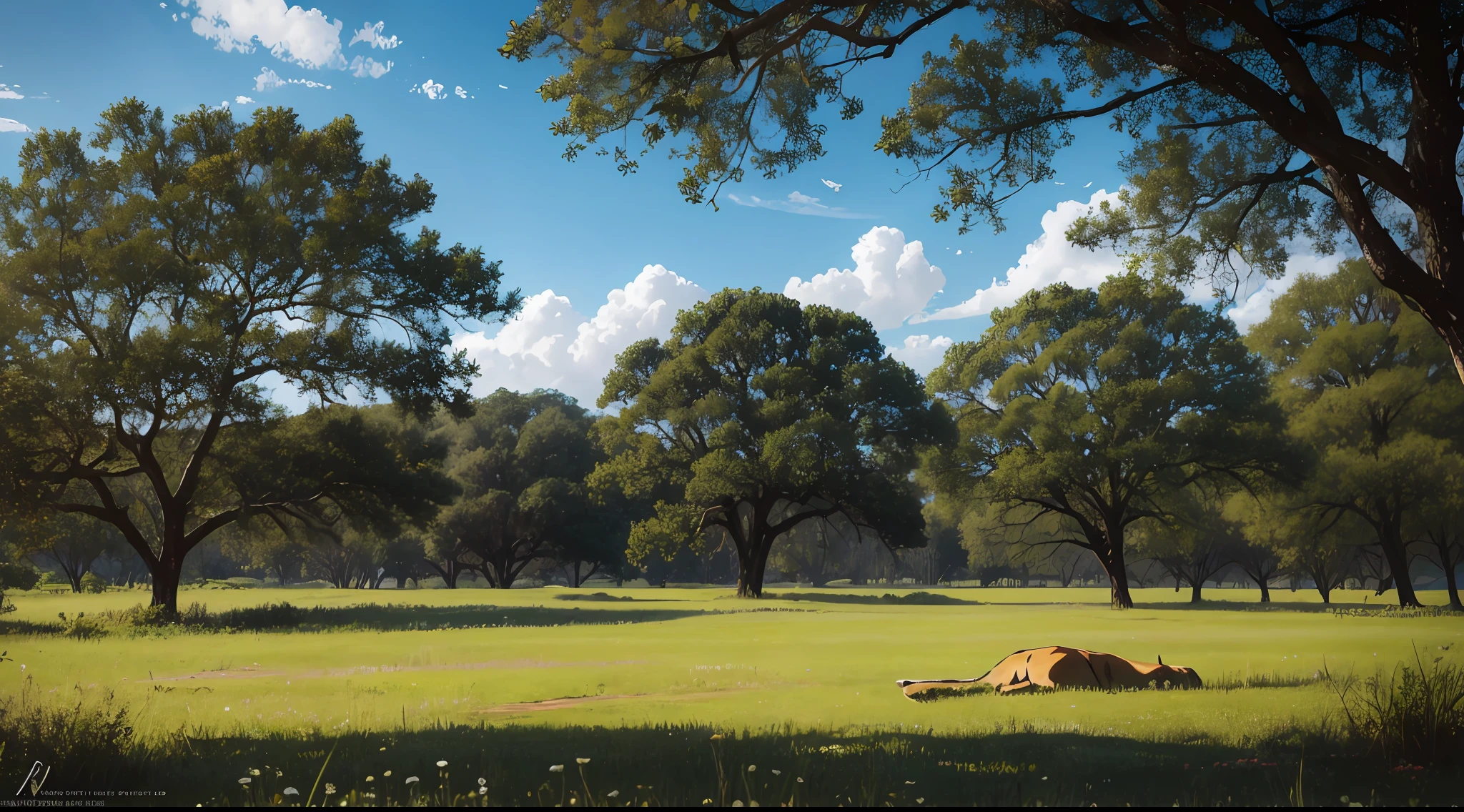 Lie on the scenic savannah，Resonate with nature --auto