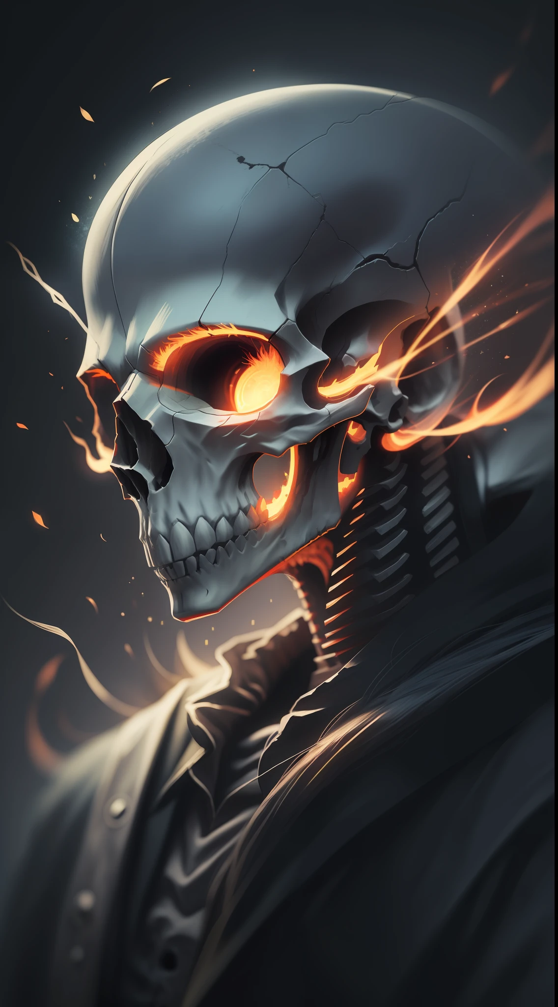 Skull in dark night,dark,high resolution,high quality,dark background