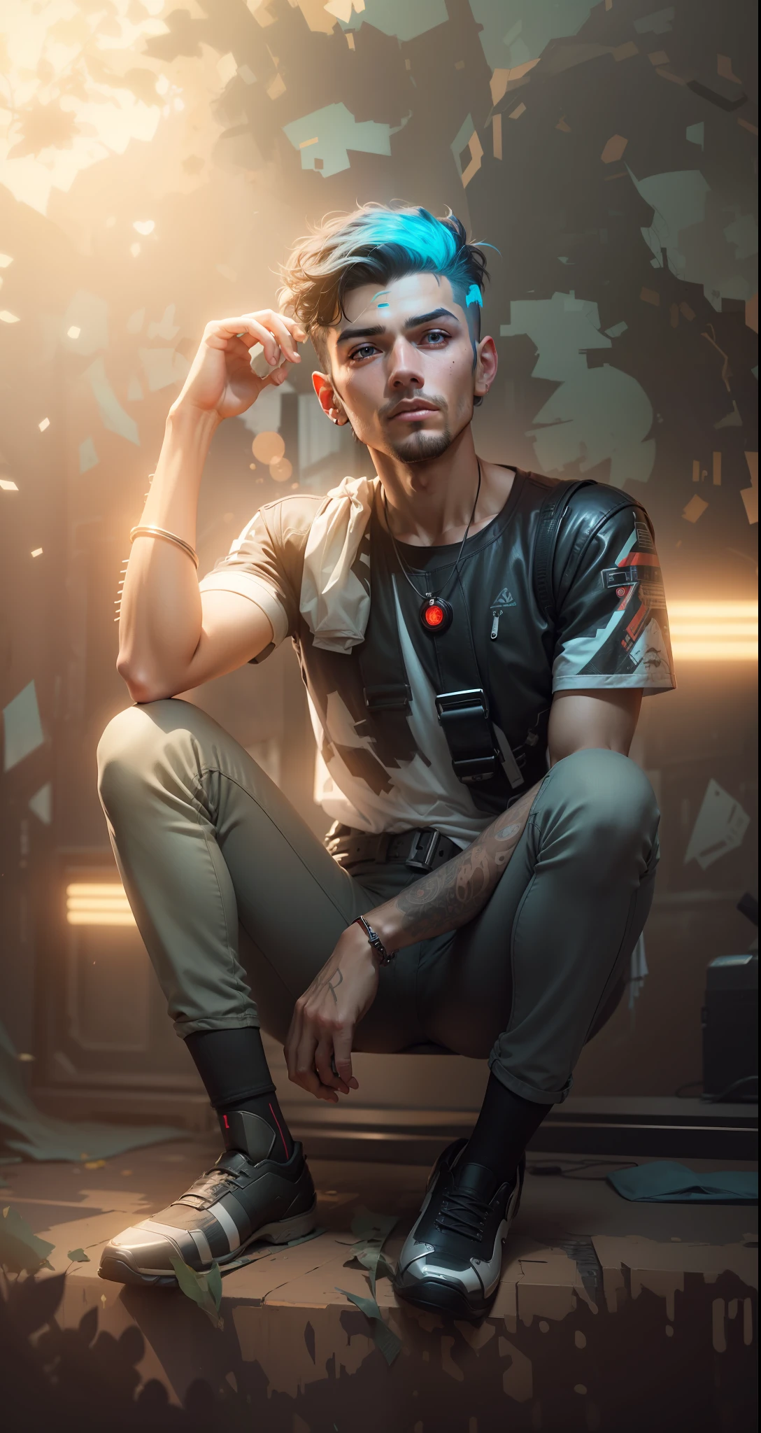 Change Baground cyberpunk handsome boy realistie face , 8k, ultra realistie