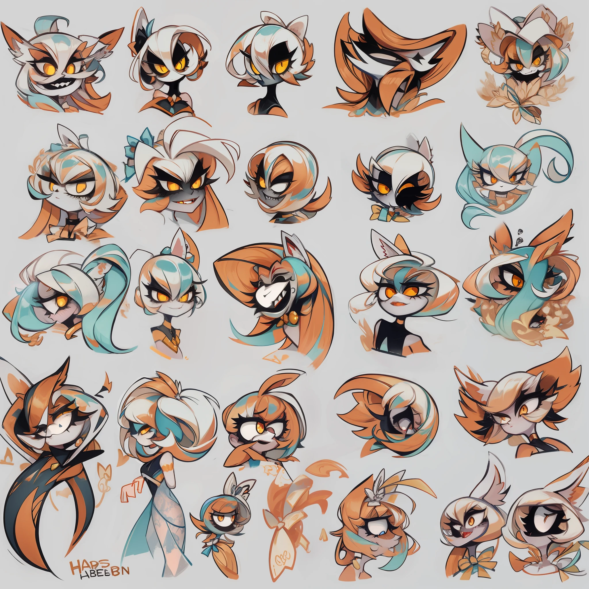 drawing references hazbin hotel style