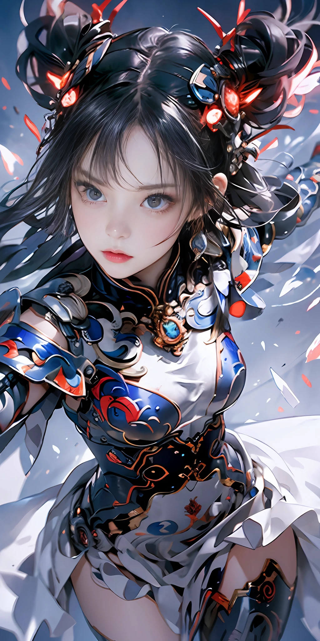 1 girl in、You have transformed into a sword-wielding wizard monster girl。With bright purple hair and crimson eyes、Has a fighting spirit in his face.。In his right hand is a shining sword.、Blade wears flame。the body is light and agile.、Soar freely in the air、sexy。Even if you don't do anything, the other person will come to you。Don't worry about your lover、Even if you break up, you can quickly find another partner。Slightly flirtatious、