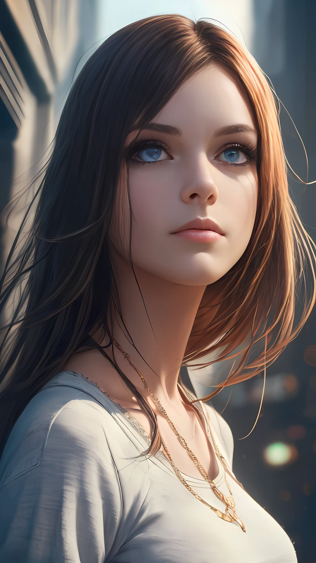 1 woman: ((Beautiful detailed girl, highly detailed eyes and face, beautiful detailed eyes, ridiculous, Incredibly ridiculous, face similar Kritin Kreuk, Huge file size, super detailed, High Resolution, highly detailed, best quality, masterpiece, (Modern Casual Wear)), illustration, highly detailed, CG, unified, 8k wallpaper, amazing, fine details, masterpiece, best quality, 8k wallpaper, highly detailed CG, light on face, cinematic lighting, 26 years old, ( (Dynamic pose))) --auto