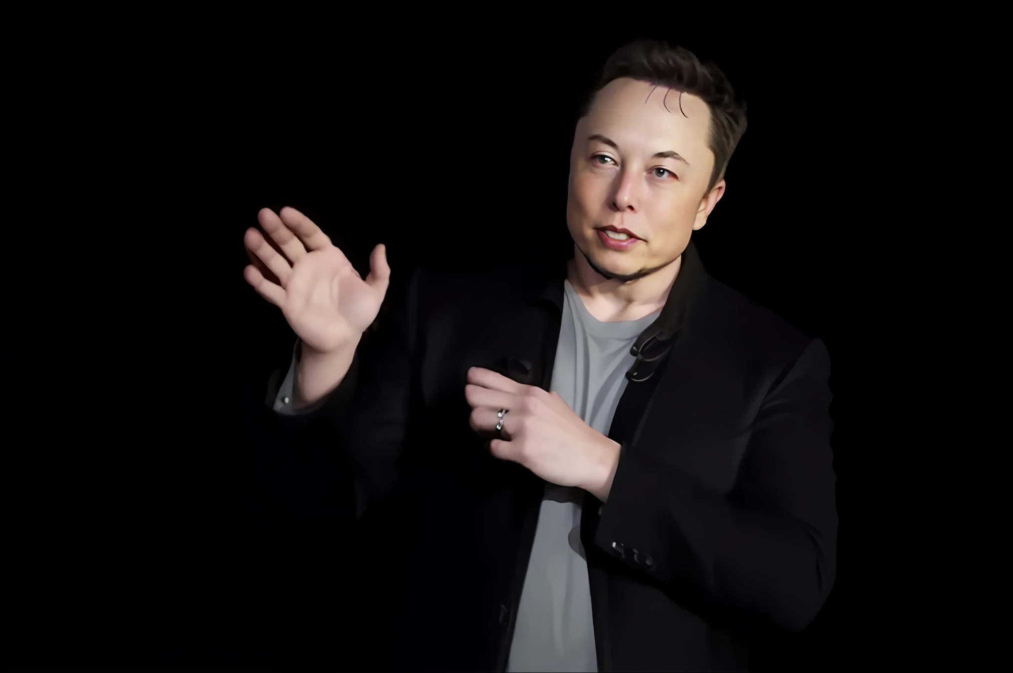 Elon Musk anime , alta qualidade de imagem,  Elon Musk preto e branco Retrato