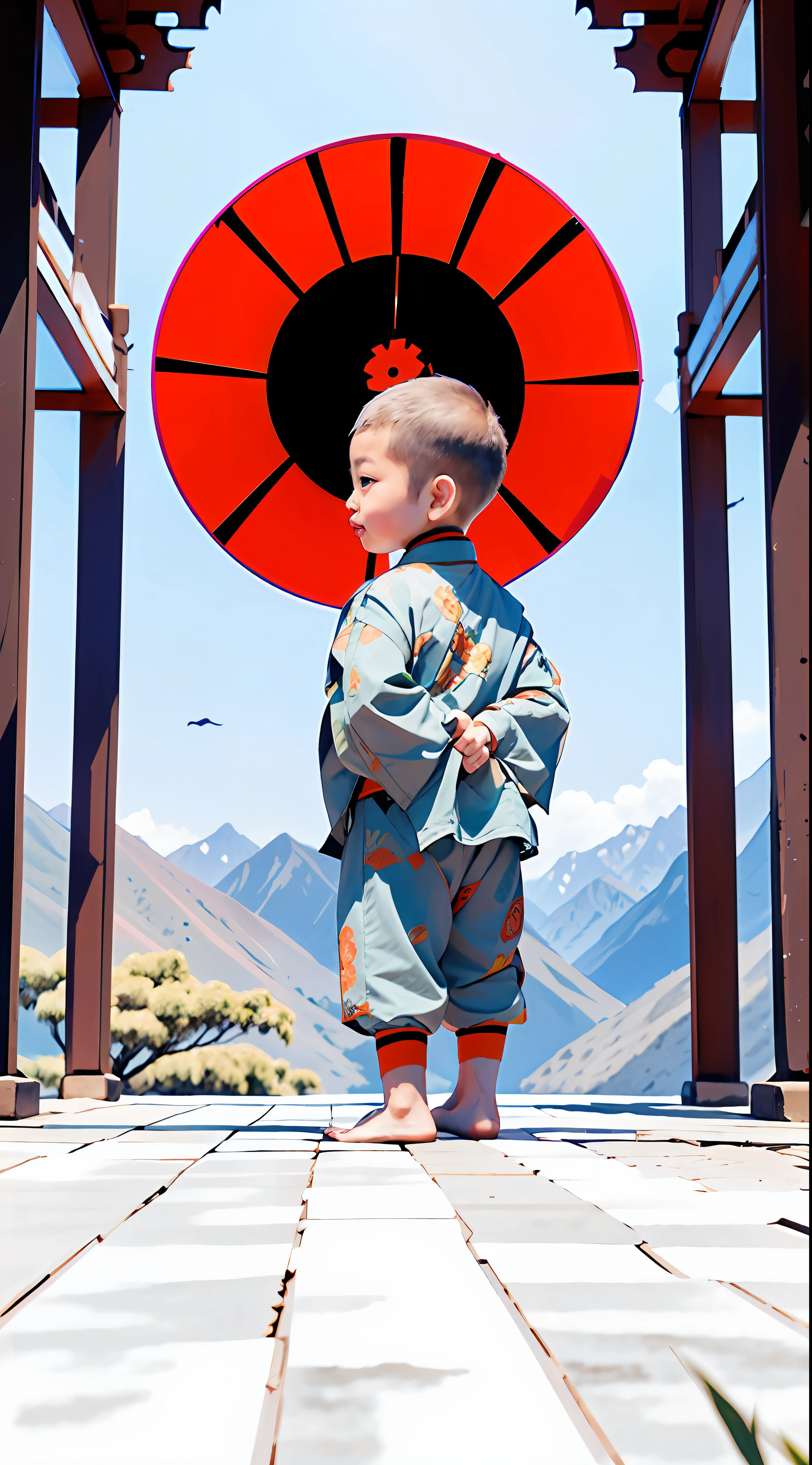 Swap the background for a tall Chinese temple