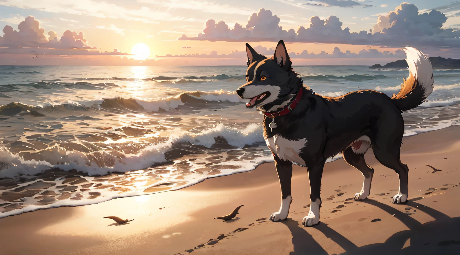 Amidst the serene beauty of a sun-kissed beach, a sight that stands in stark contrast captivates the eyes - an angry dog with an intensity that can rival the blazing sun. Its fierce gaze pierces through the air, fixed upon the distant horizon, where the vast ocean meets the horizon.
The weather mirrors the dog's temperament, with solo rays of sunlight casting long shadows on the sandy shore. The golden hues mingle with shades of deep orange, reflecting the animal's fiery spirit. The beach itself seems to hold its breath, anticipating the dog's next move.