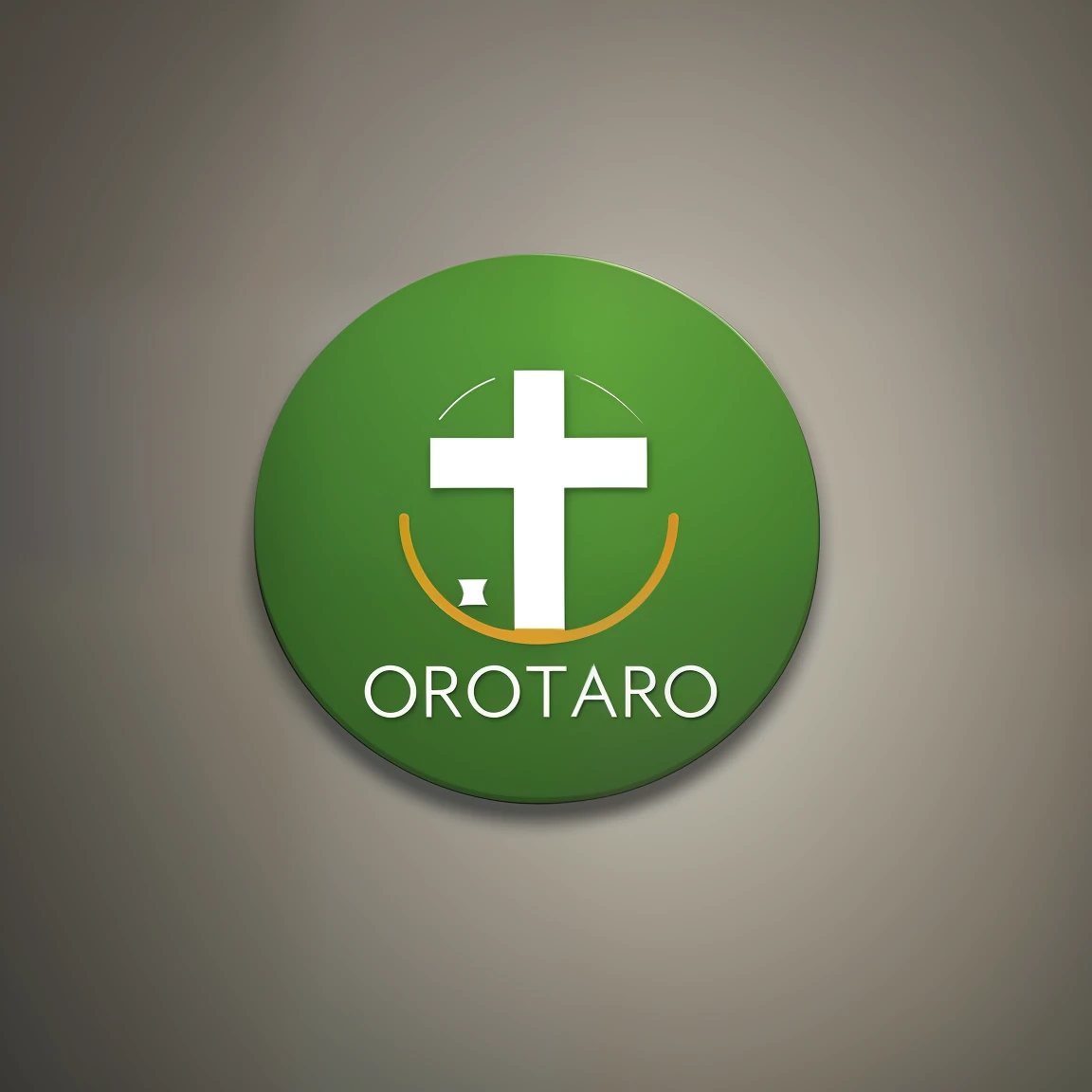 logo for Ortofam, Medical Health, Ortopedic Clinic, flat, Vector, green and brown, --no gradients-- no shades