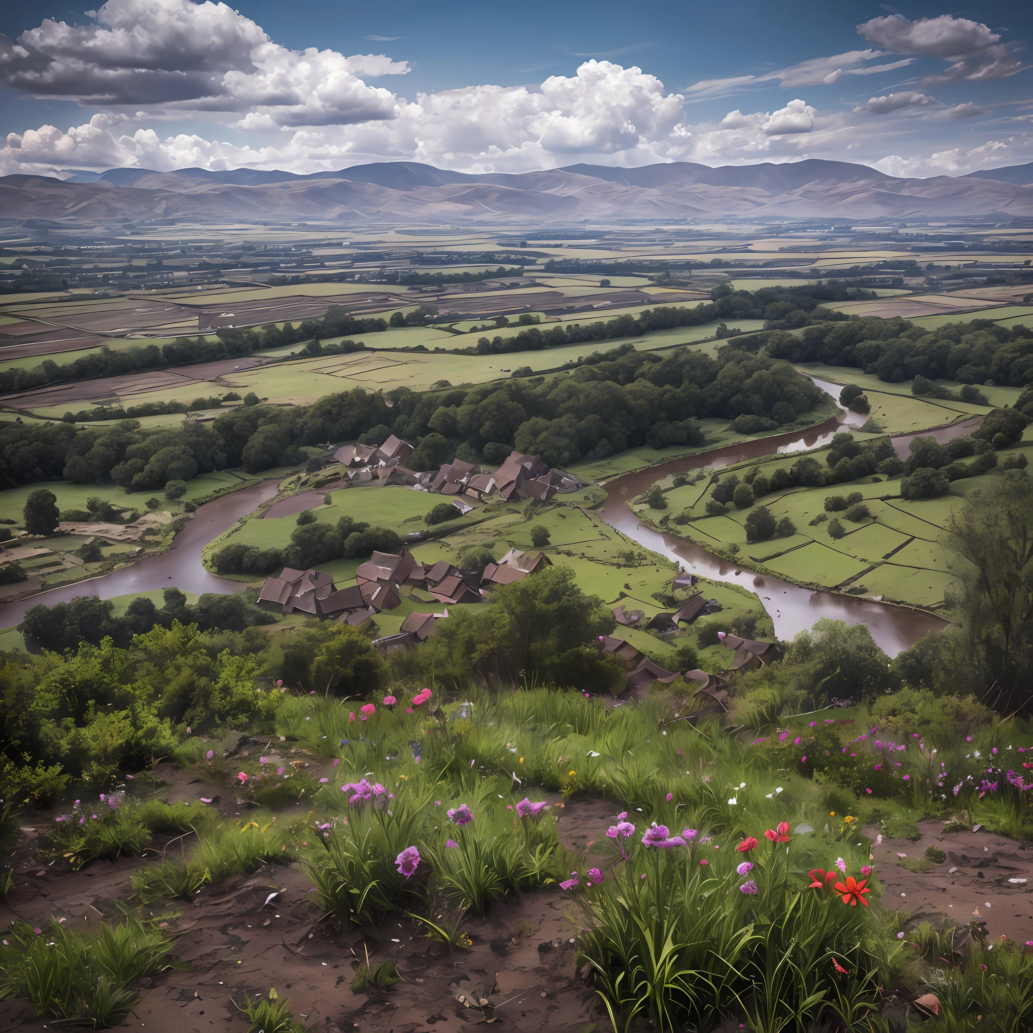 Atop the hill, the once-vibrant vista now appeared sickly before me. The emerald hills lay barren and scorched, the charming Hobbit holes ransacked and ruined. Plumes of dark smoke billowed up from the charred remains of Hobbiton, the acidic smell of burning thatch stinging my nostrils even from a distance. The Great East Road was lost amidst the desolation, all signs of life extinguished.
The flowers were but wilted brown stems poking through ash and mud. Scorch marks blackened the field where celebrations once filled the air with laughter and song. The gentle burble of water was replaced by a foul stench rising from the river’s polluted flow. Birds no longer flew in these cursed skies. Looking out, all I could see was the creeping blight of Mordor.
The idyllic Shire of the past was no more, replaced by a bleak wasteland. The shadows had fallen over Middle-earth. But it was not too late. Gazing upon the destruction below, a cold anger stirred within me. We would fight. We would rage against the dying of the light. Hope was not lost. The memory of peaceful days gone by strengthened my resolve. Mordor would not claim this land without a battle the likes of which they had never seen. The Shire may lie in ruins, but the spirit of its people endured. We would fight to reclaim it. By Joshua Holford Photography Award Winning detail and flare 8k fz80 inspired by J. R. R. Tolkien --auto