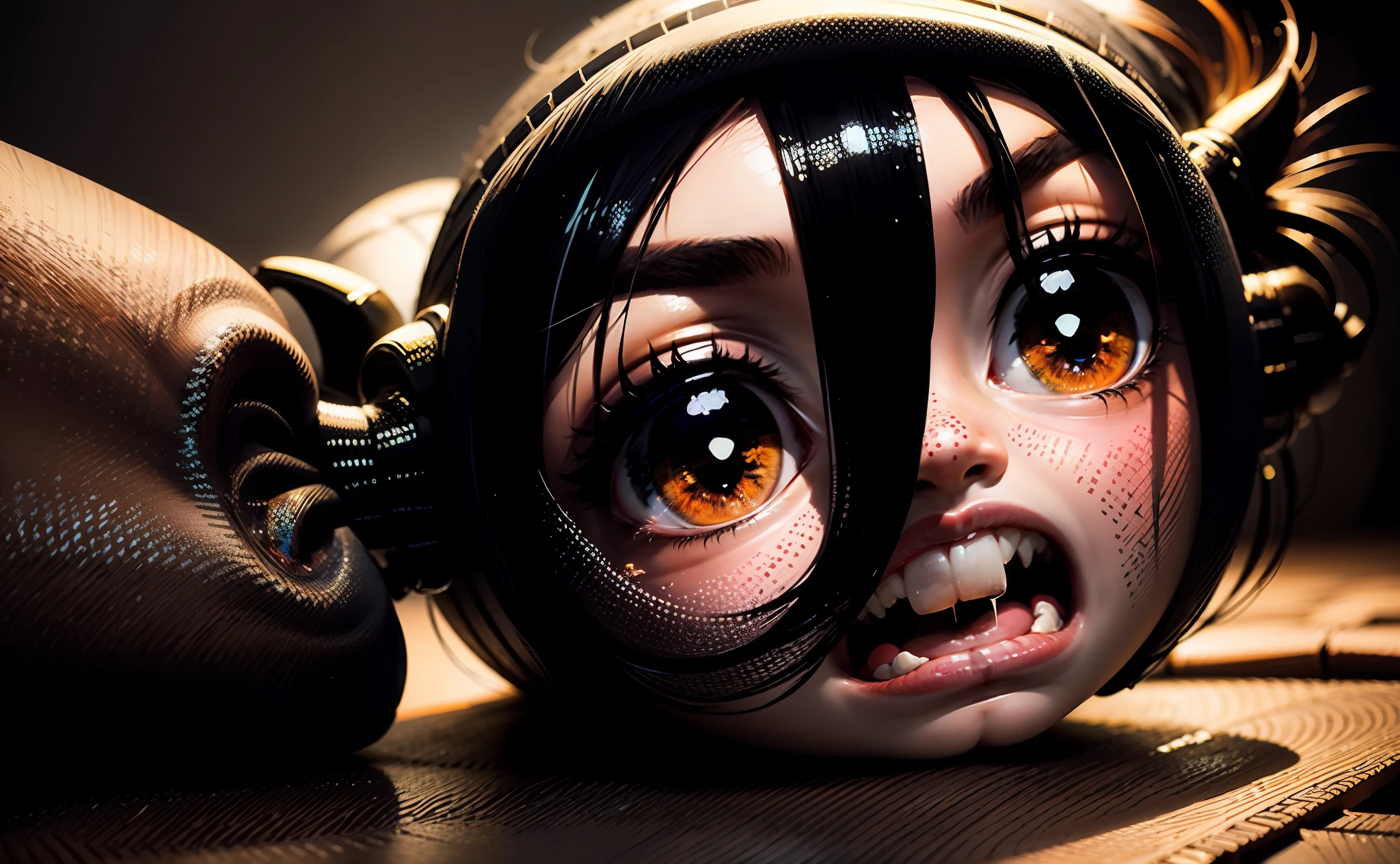 black hair, Surrealism, Anime, 8k, super detail