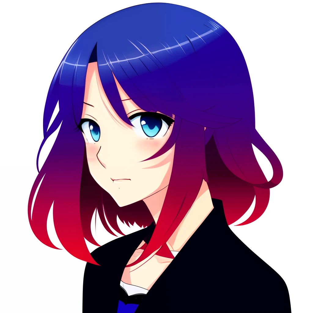 Anime character hair with gradient man